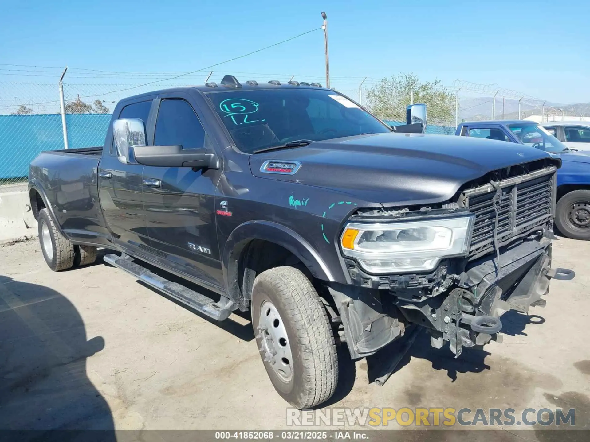 1 Photograph of a damaged car 3C63RRJL7KG537146 RAM 3500 2019