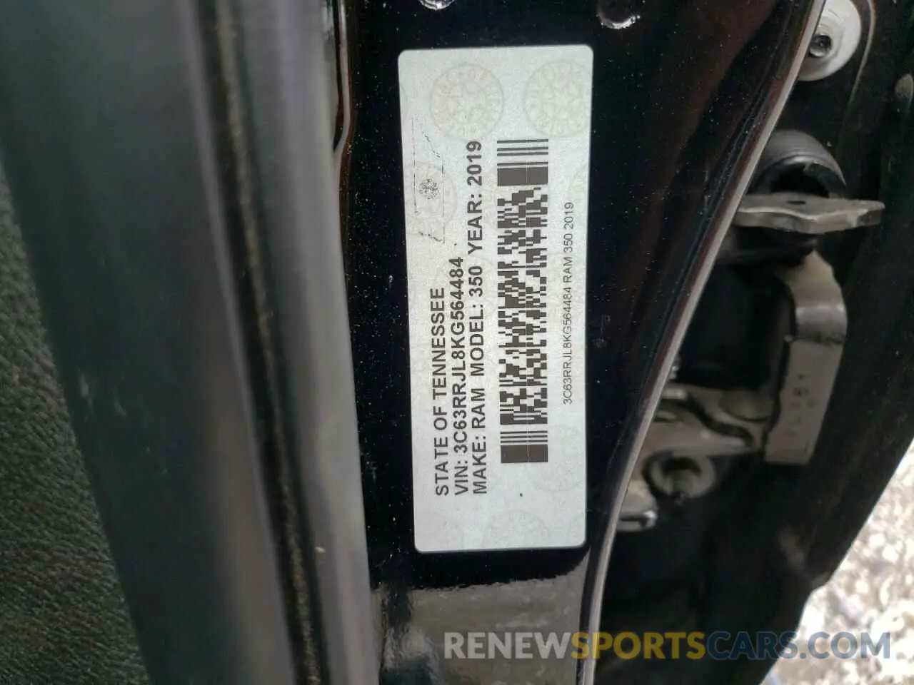 13 Photograph of a damaged car 3C63RRJL8KG564484 RAM 3500 2019