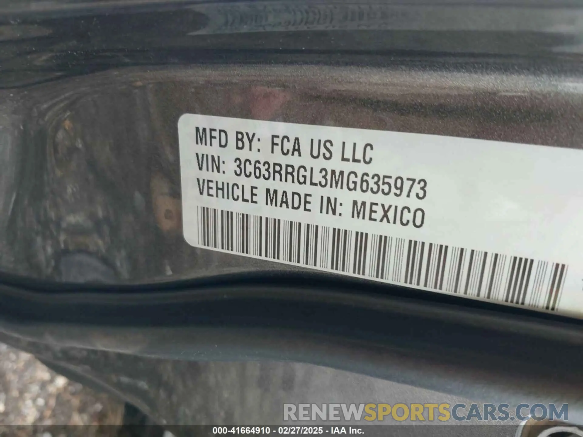 9 Photograph of a damaged car 3C63RRGL3MG635973 RAM 3500 2021