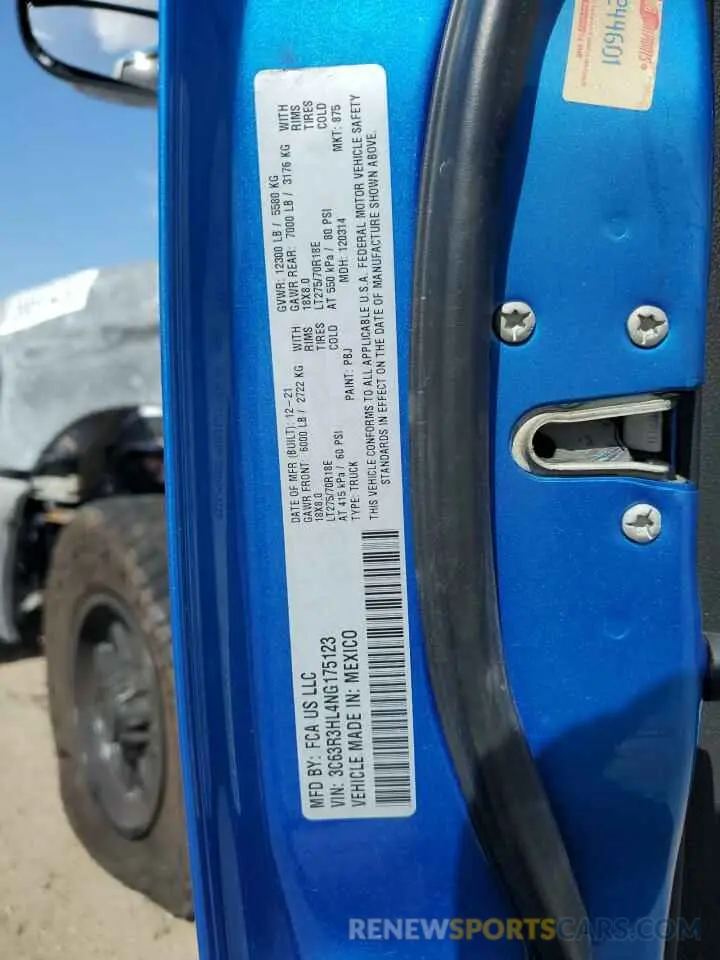 12 Фотография поврежденного автомобиля 3C63R3HL4NG175123 RAM 3500 2022