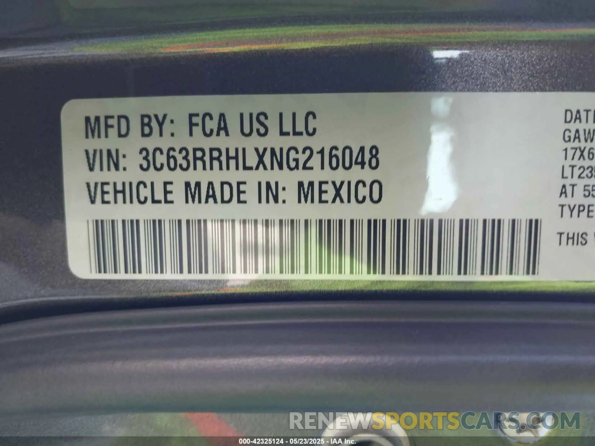 9 Photograph of a damaged car 3C63RRHLXNG216048 RAM 3500 2022