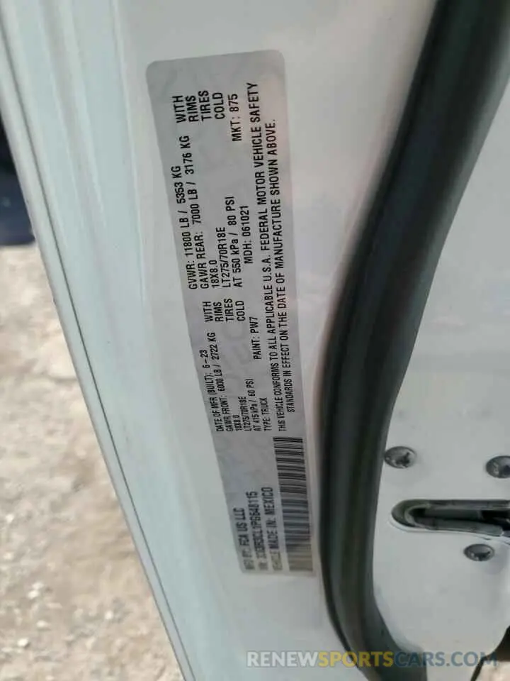 12 Фотография поврежденного автомобиля 3C63R3CL1PG648115 RAM 3500 2023