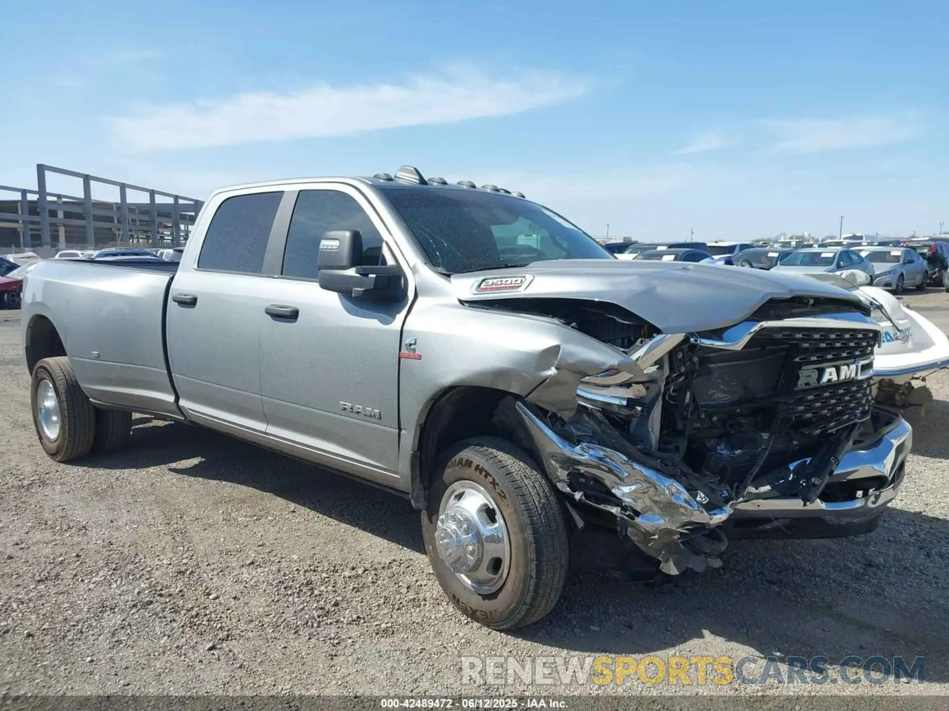 1 Photograph of a damaged car 3C63RRHL4PG542723 RAM 3500 2023