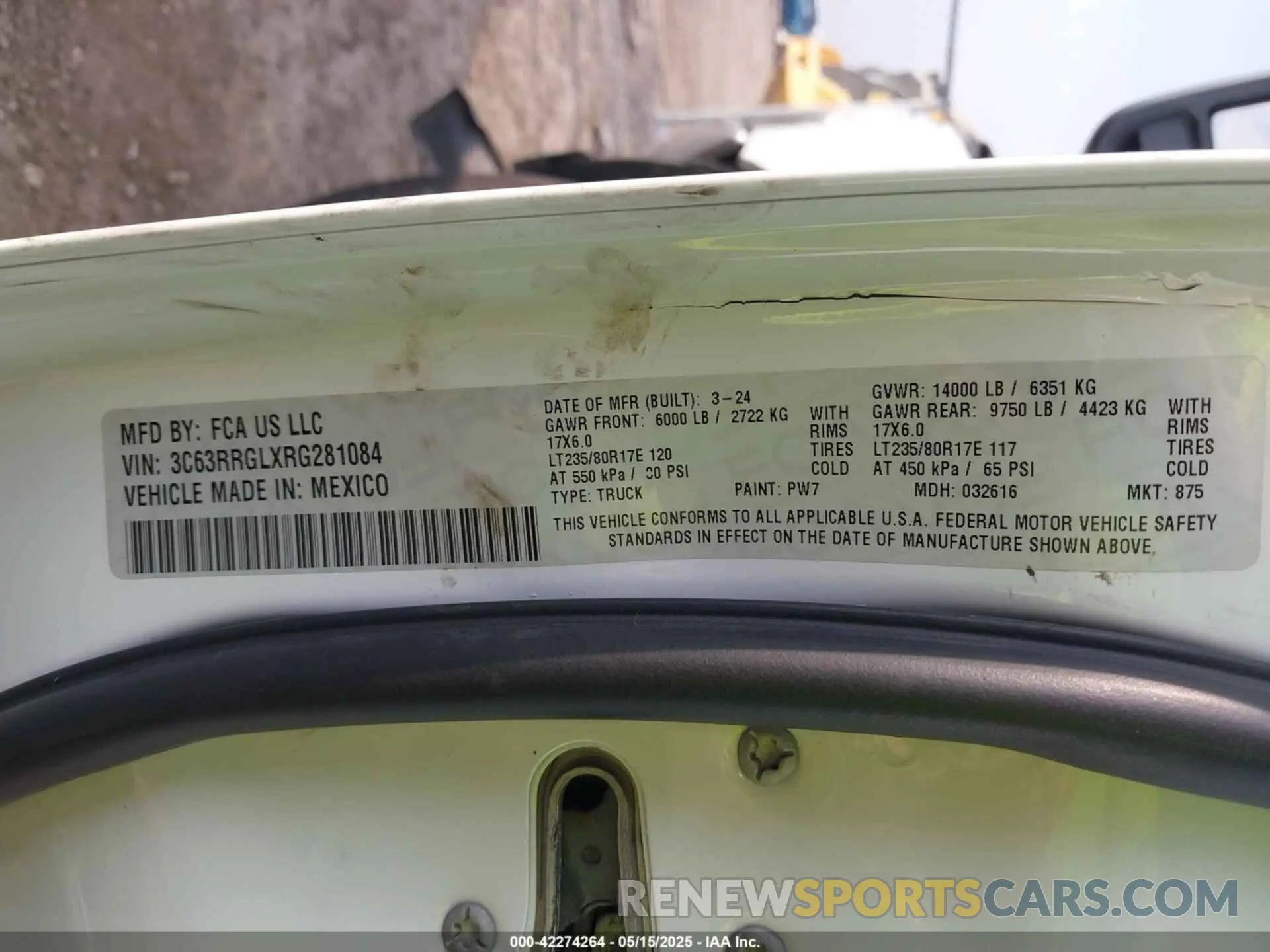 9 Фотография поврежденного автомобиля 3C63RRGLXRG281084 RAM 3500 2024