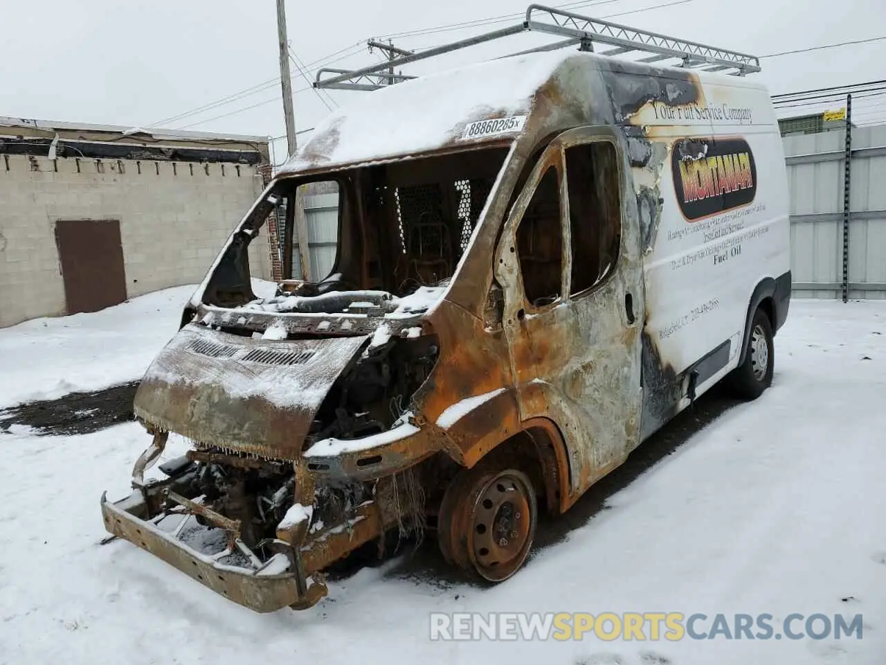 1 Photograph of a damaged car 3C6TRVCGXKE537873 RAM All Models 2019