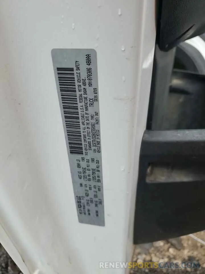 13 Photograph of a damaged car 3C6TRVDG8KE550961 RAM All Models 2019
