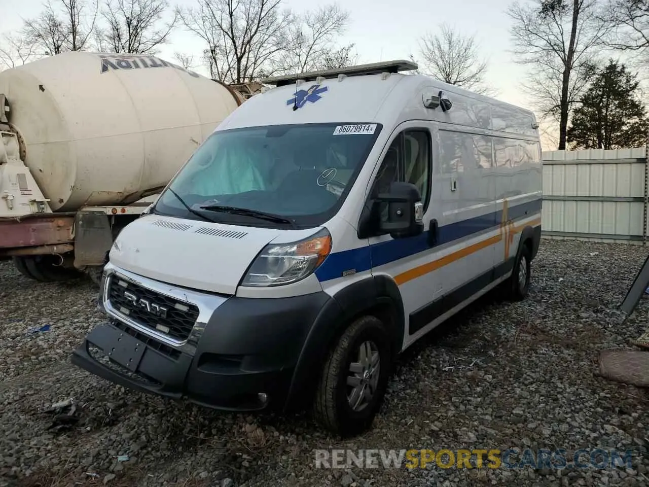 1 Photograph of a damaged car 3C6TRVDG9KE536941 RAM All Models 2019