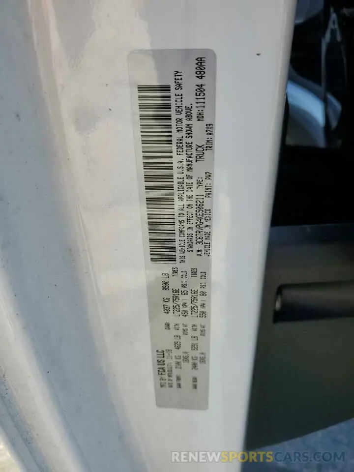13 Photograph of a damaged car 3C6TRVPG4KE506211 RAM All Models 2019