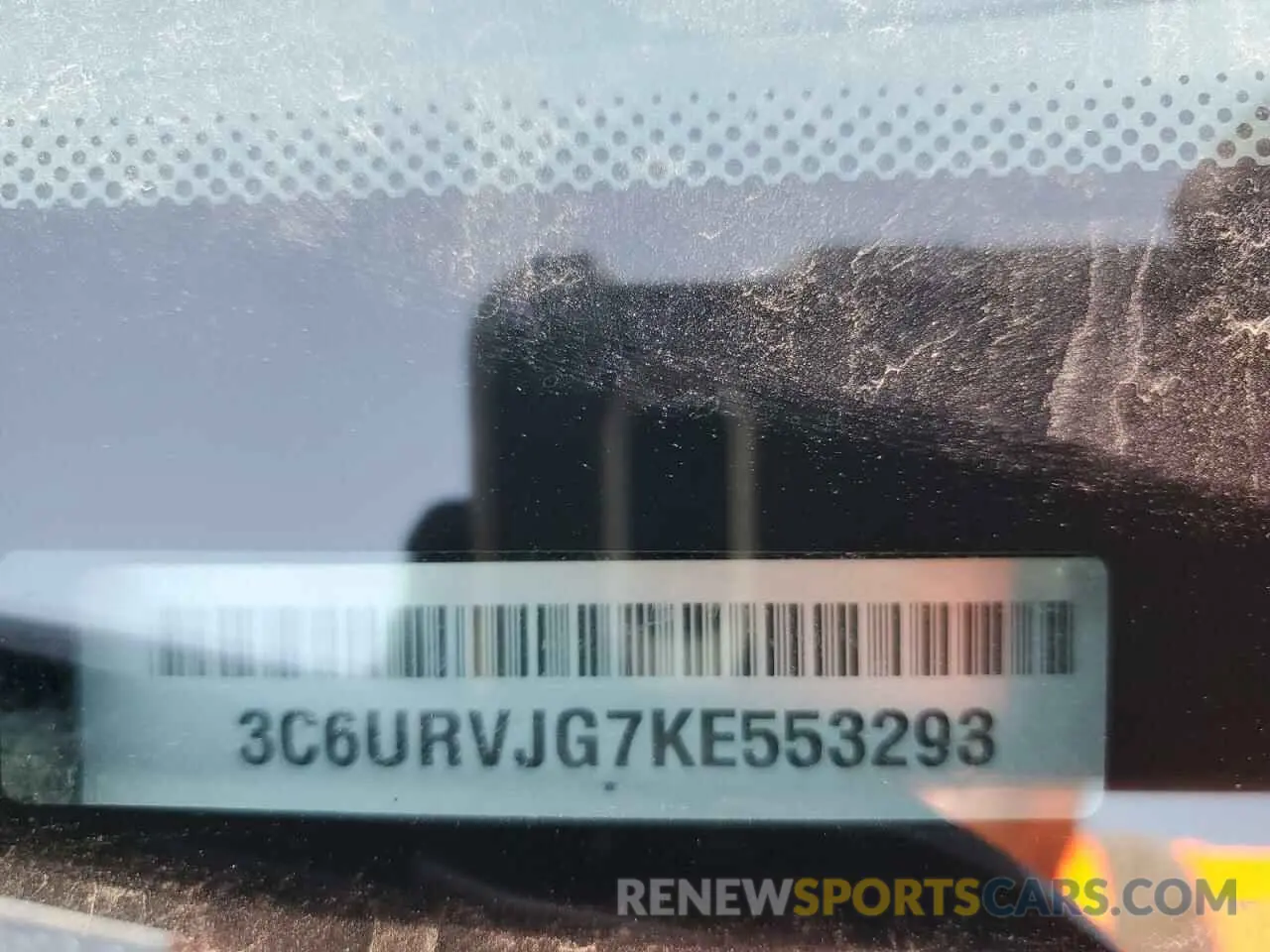 13 Photograph of a damaged car 3C6URVJG7KE553293 RAM All Models 2019