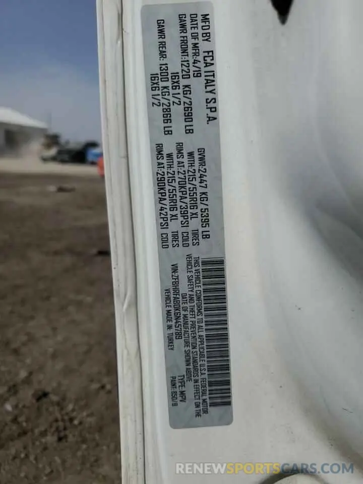 12 Photograph of a damaged car ZFBHRFAB0K6N45789 RAM All Models 2019