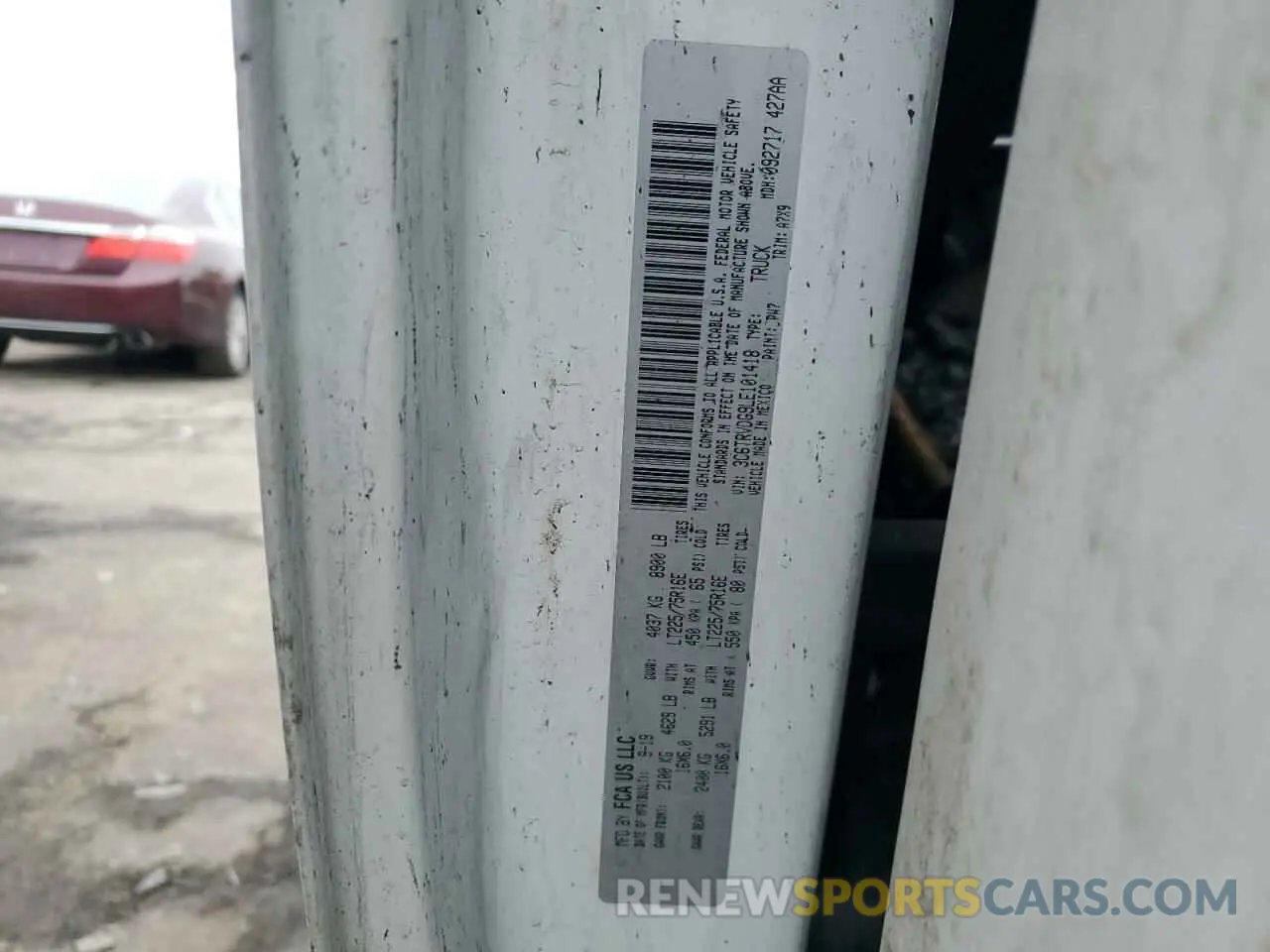 13 Photograph of a damaged car 3C6TRVDG9LE101418 RAM All Models 2020