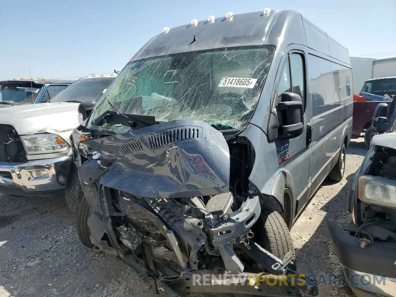 1 Photograph of a damaged car 3C6MRVJG5ME571875 RAM All Models 2021