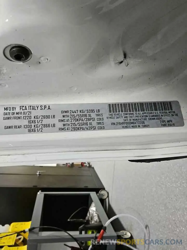 13 Фотография поврежденного автомобиля ZFBHRFBB0M6V73206 RAM All Models 2021