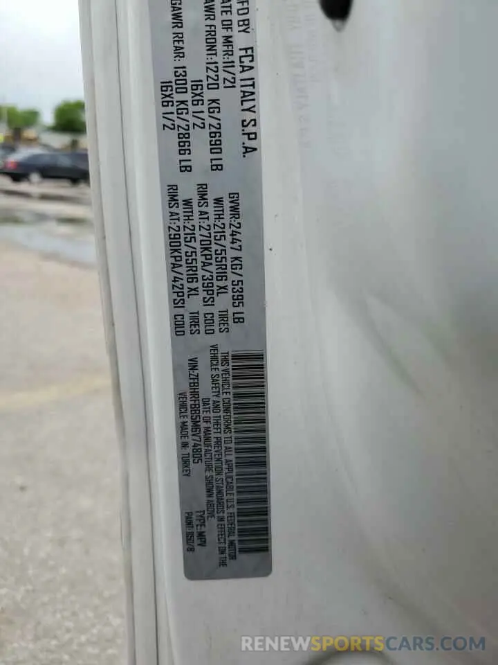 13 Фотография поврежденного автомобиля ZFBHRFBB5M6V74805 RAM All Models 2021