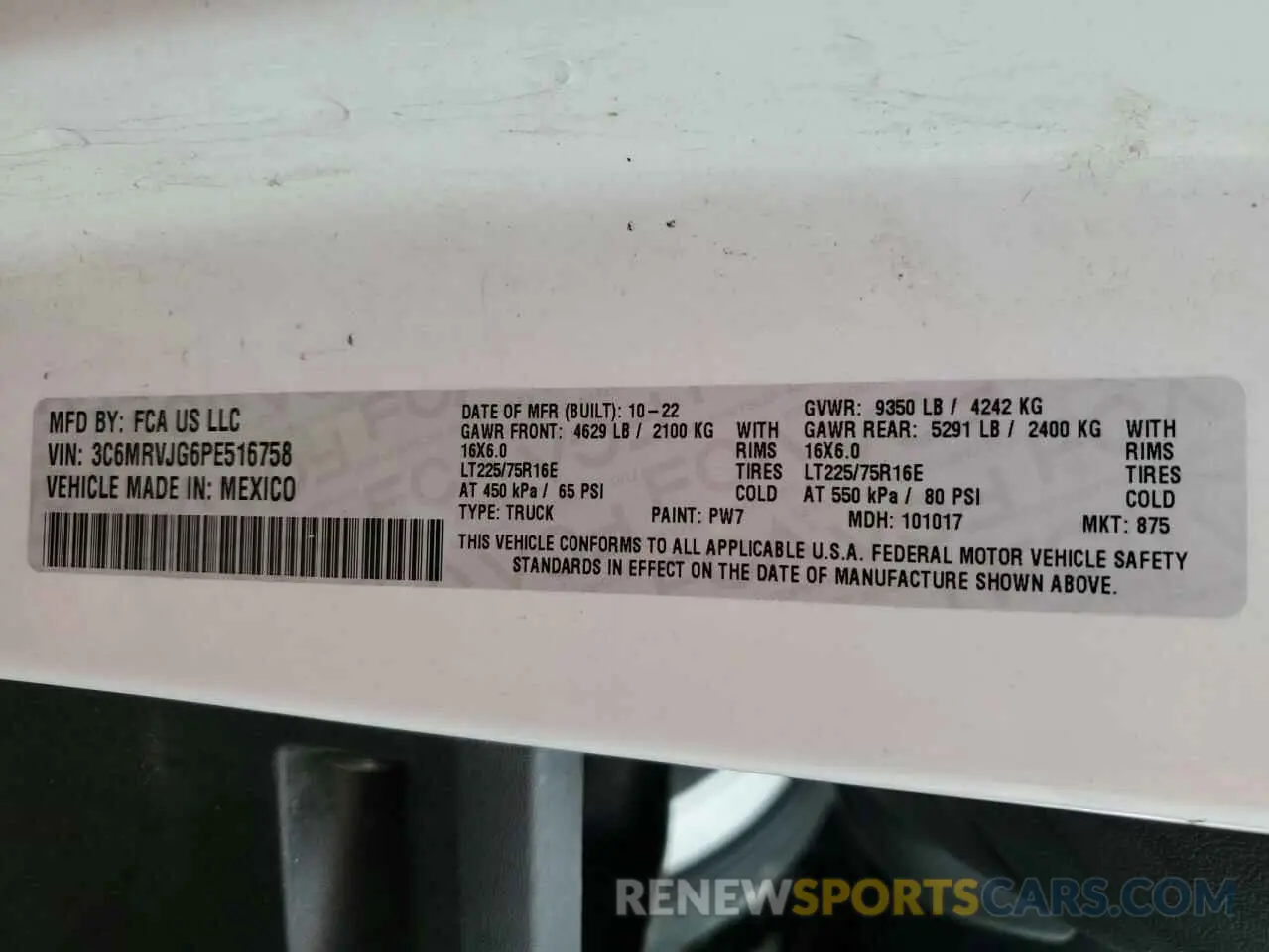 13 Фотография поврежденного автомобиля 3C6MRVJG6PE516758 RAM All Models 2023