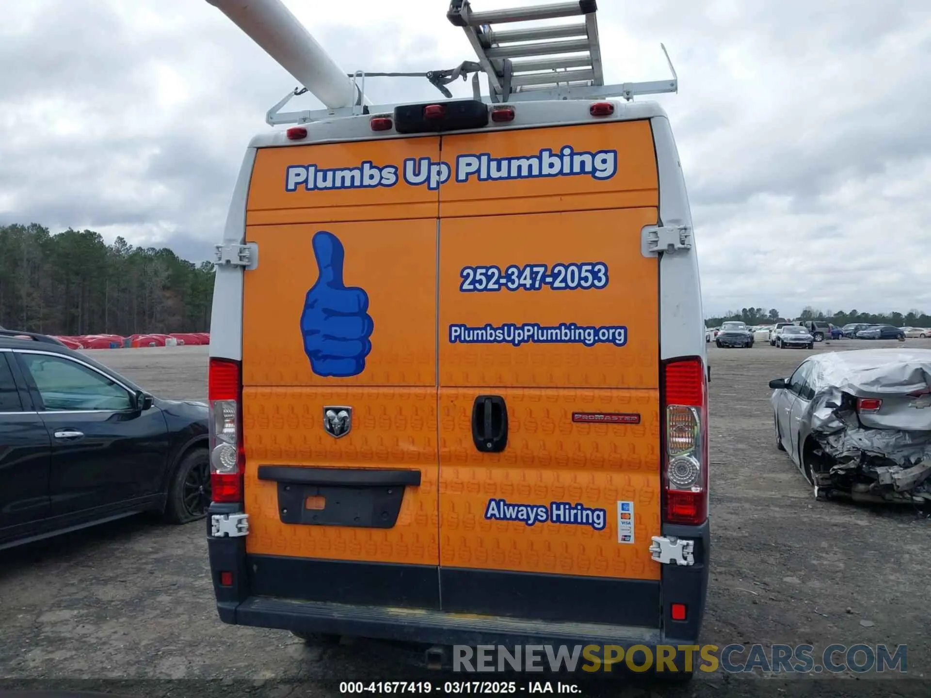 16 Фотография поврежденного автомобиля 3C6TRVBG3KE532824 RAM PROMASTER 1500 2019