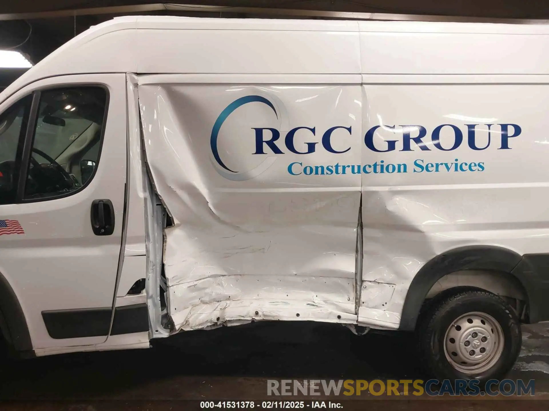 6 Фотография поврежденного автомобиля 3C6TRVBG6KE518612 RAM PROMASTER 1500 2019