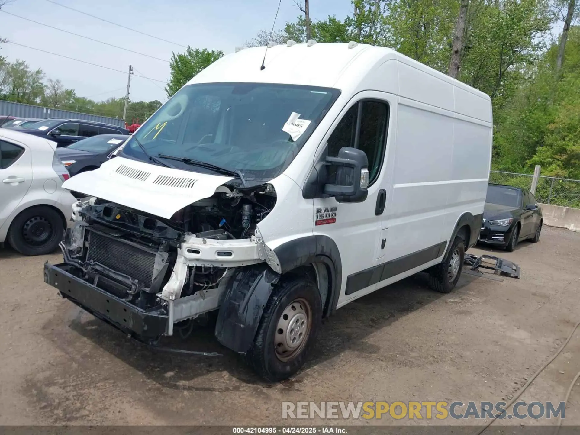 2 Фотография поврежденного автомобиля 3C6TRVBG7KE525665 RAM PROMASTER 1500 2019