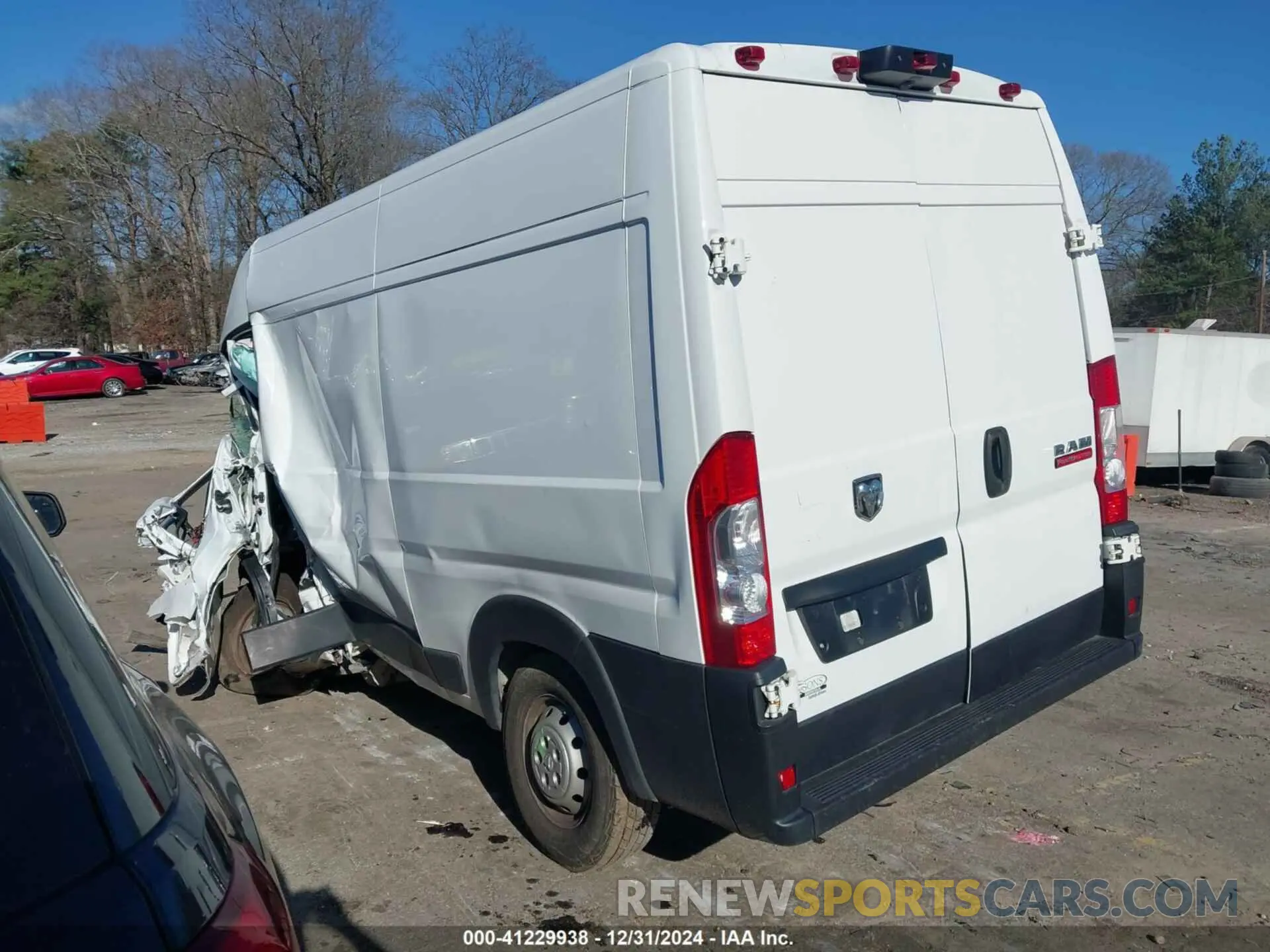 3 Фотография поврежденного автомобиля 3C6TRVBG8LE127219 RAM PROMASTER 1500 2020
