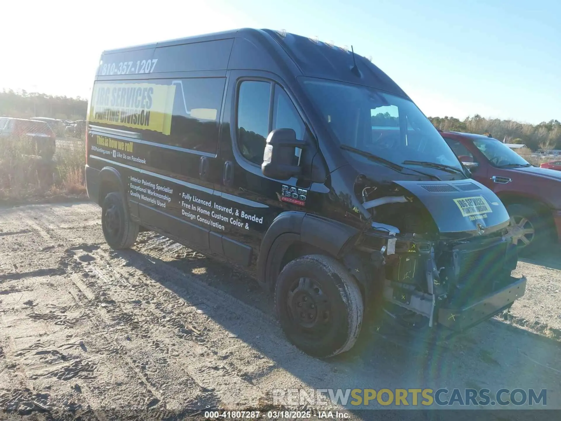 1 Photograph of a damaged car 3C6LRVBG2NE119149 RAM PROMASTER 1500 2022