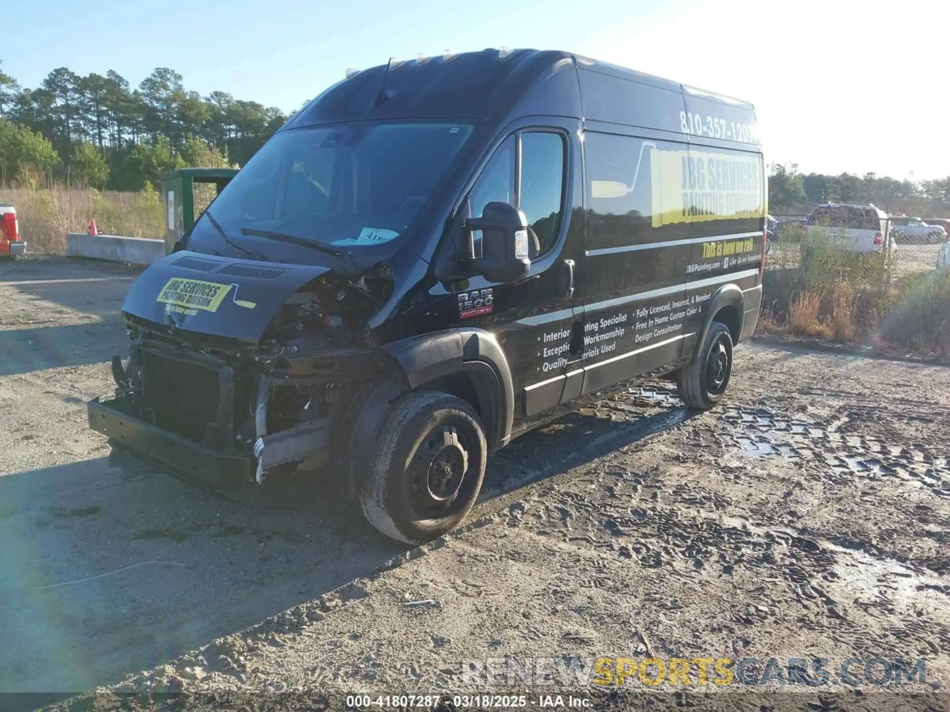 2 Photograph of a damaged car 3C6LRVBG2NE119149 RAM PROMASTER 1500 2022