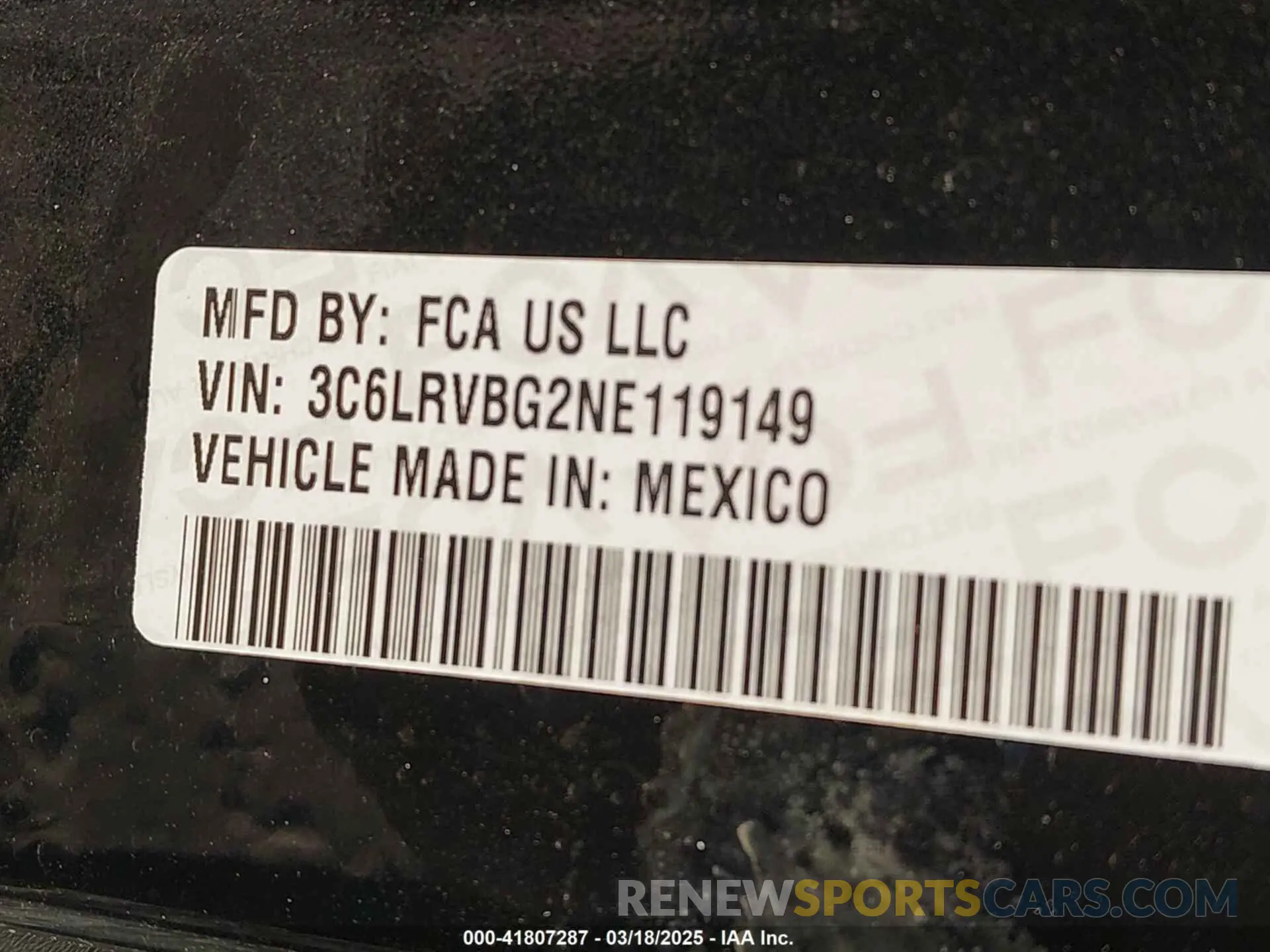 9 Photograph of a damaged car 3C6LRVBG2NE119149 RAM PROMASTER 1500 2022
