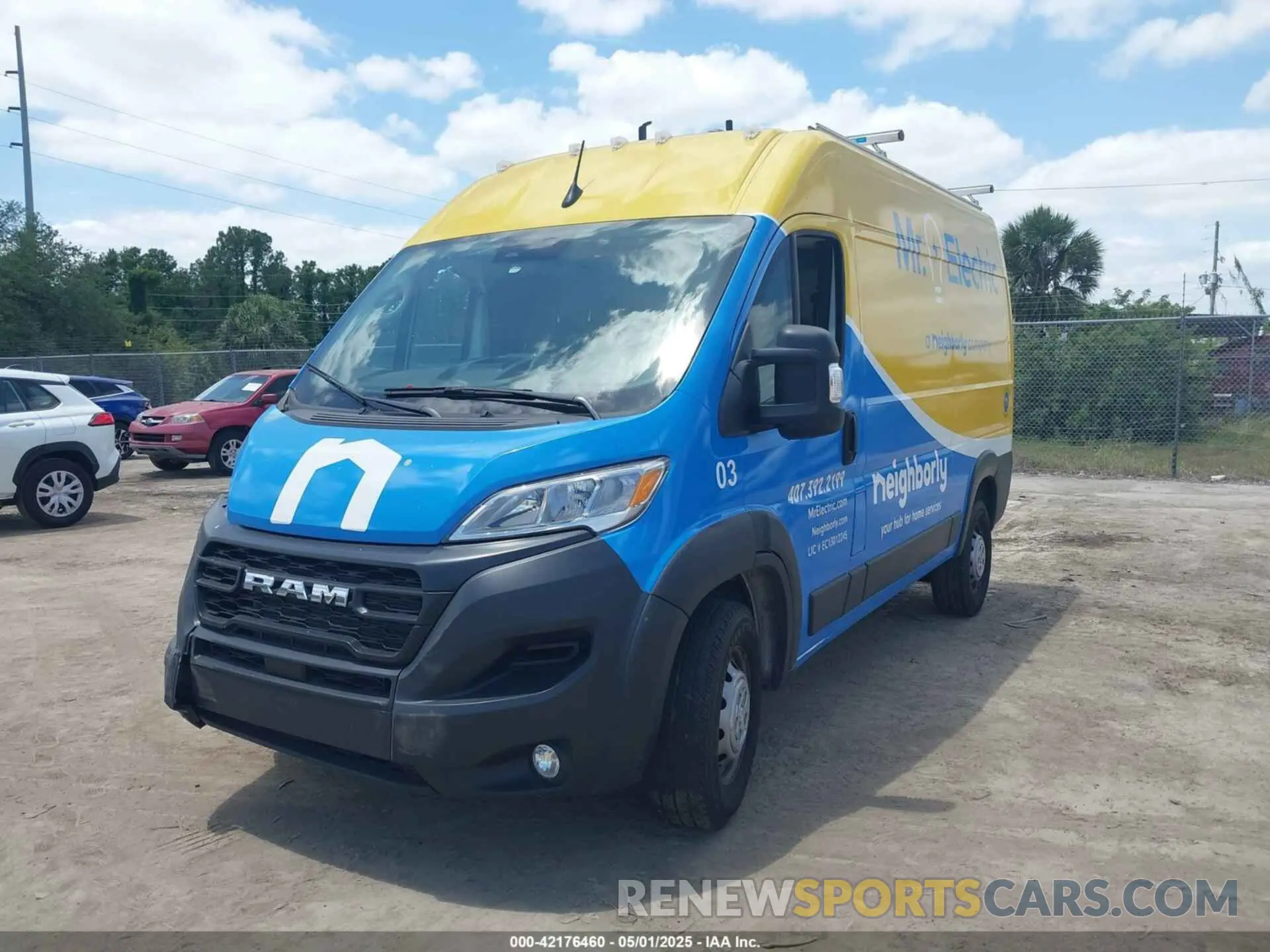 2 Фотография поврежденного автомобиля 3C6LRVBG8PE548461 RAM PROMASTER 1500 2023