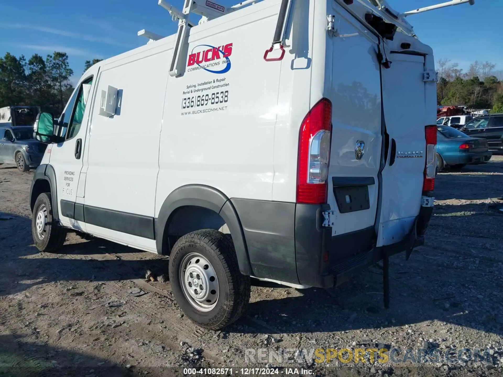 3 Фотография поврежденного автомобиля 3C6LRVNG1PE548538 RAM PROMASTER 1500 2023
