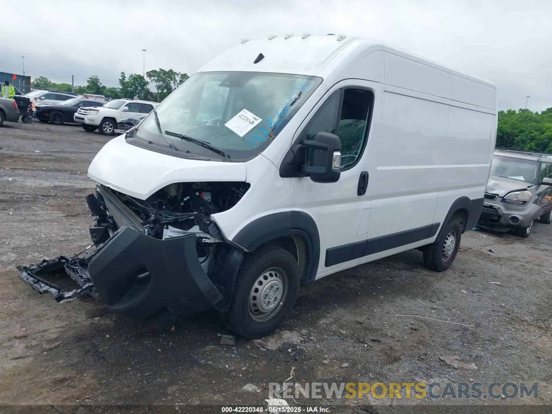 2 Photograph of a damaged car 3C6LRVBG1SE506013 RAM PROMASTER 1500 2025