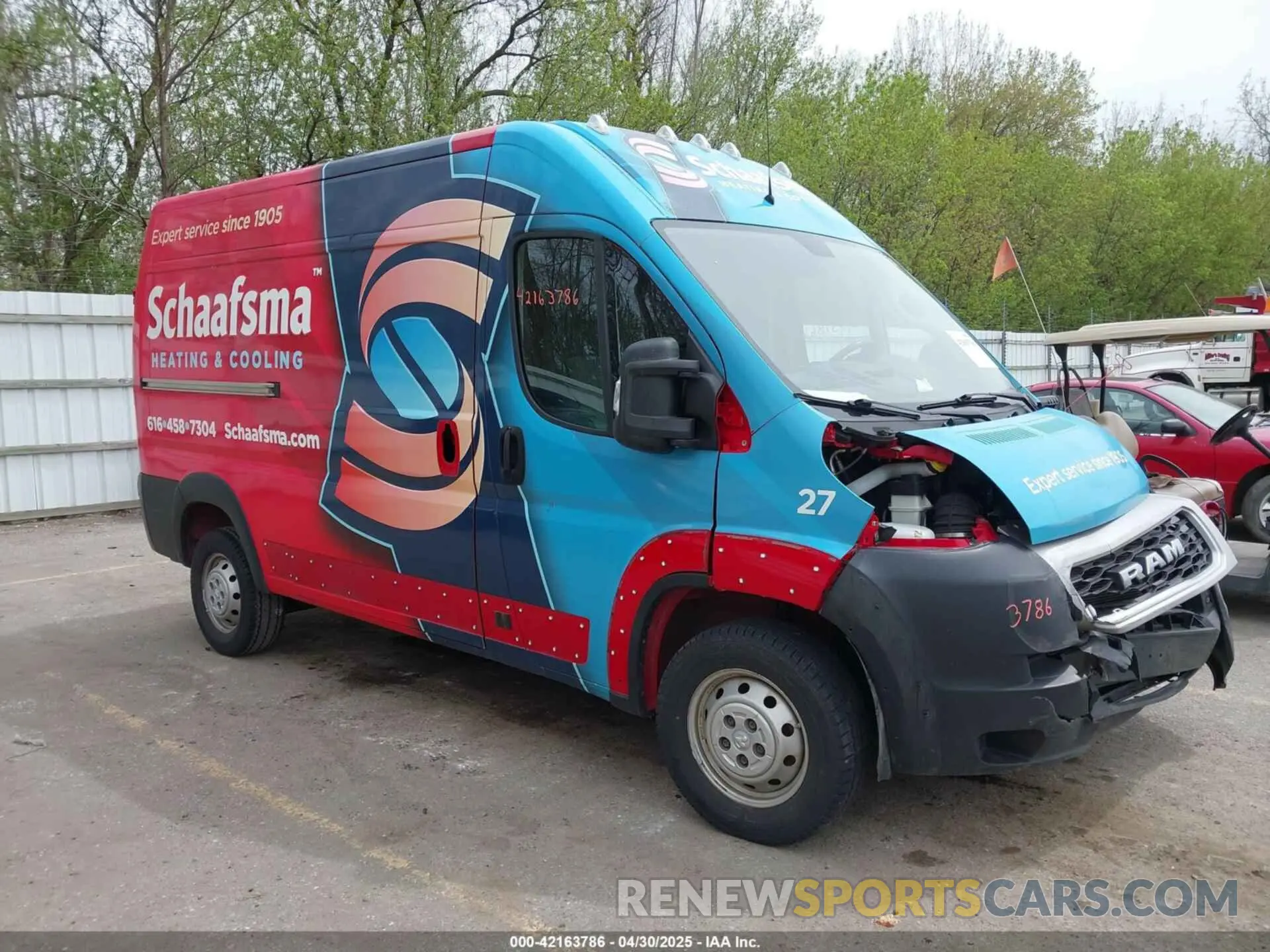 1 Фотография поврежденного автомобиля 3C6TRVCG0KE509757 RAM PROMASTER 2500 2019