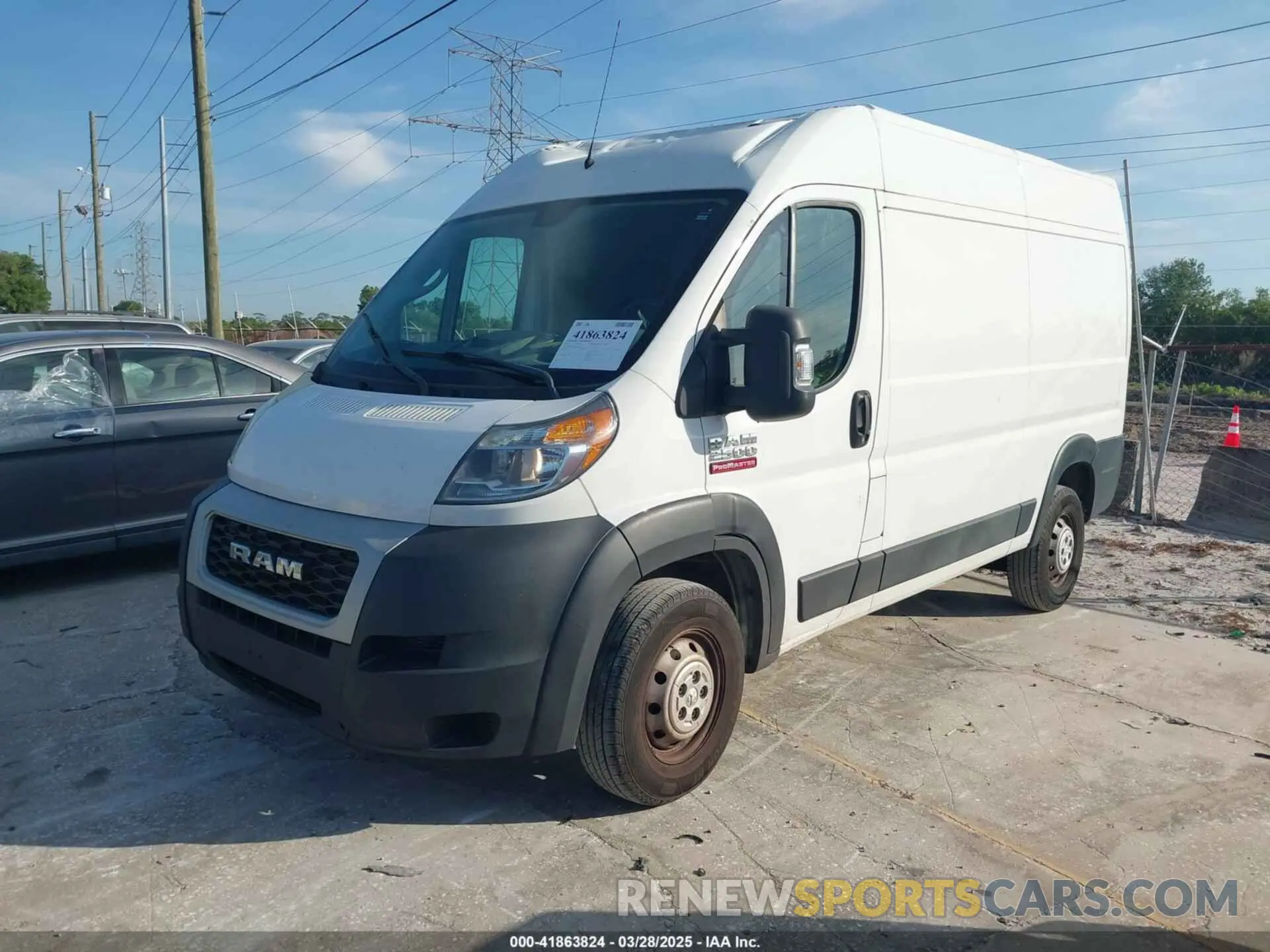 2 Фотография поврежденного автомобиля 3C6TRVCG7KE502322 RAM PROMASTER 2500 2019
