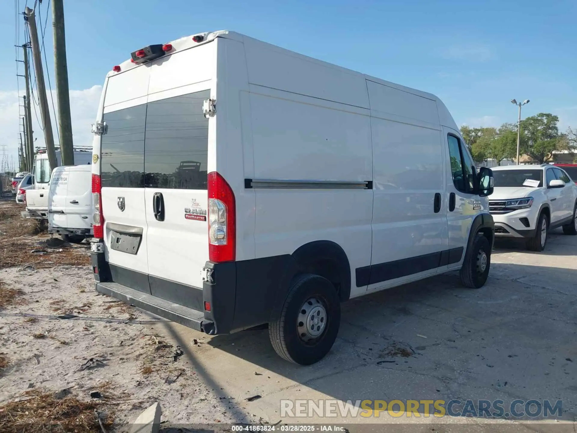 4 Фотография поврежденного автомобиля 3C6TRVCG7KE502322 RAM PROMASTER 2500 2019