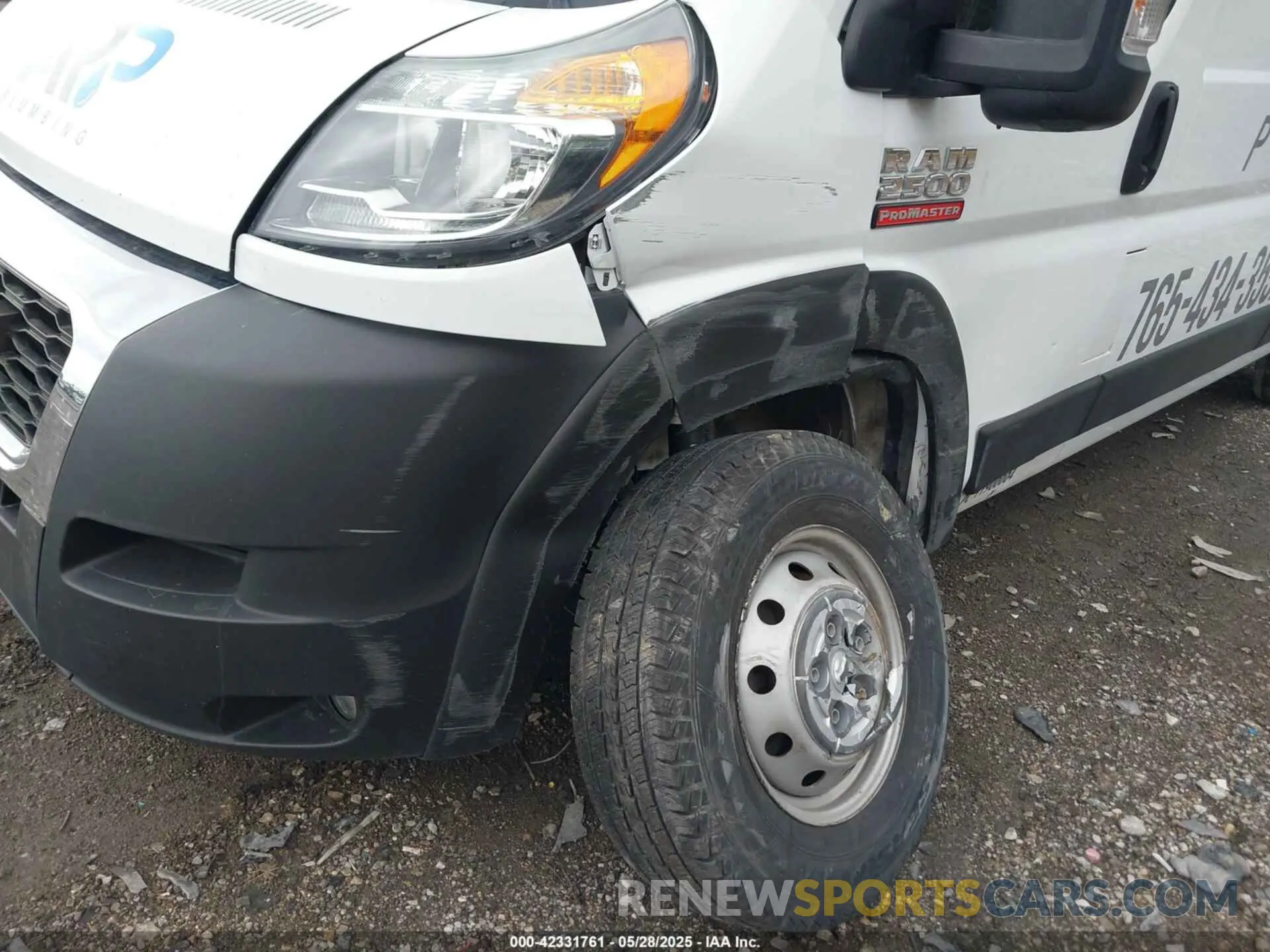 6 Фотография поврежденного автомобиля 3C6TRVDG1KE534374 RAM PROMASTER 2500 2019
