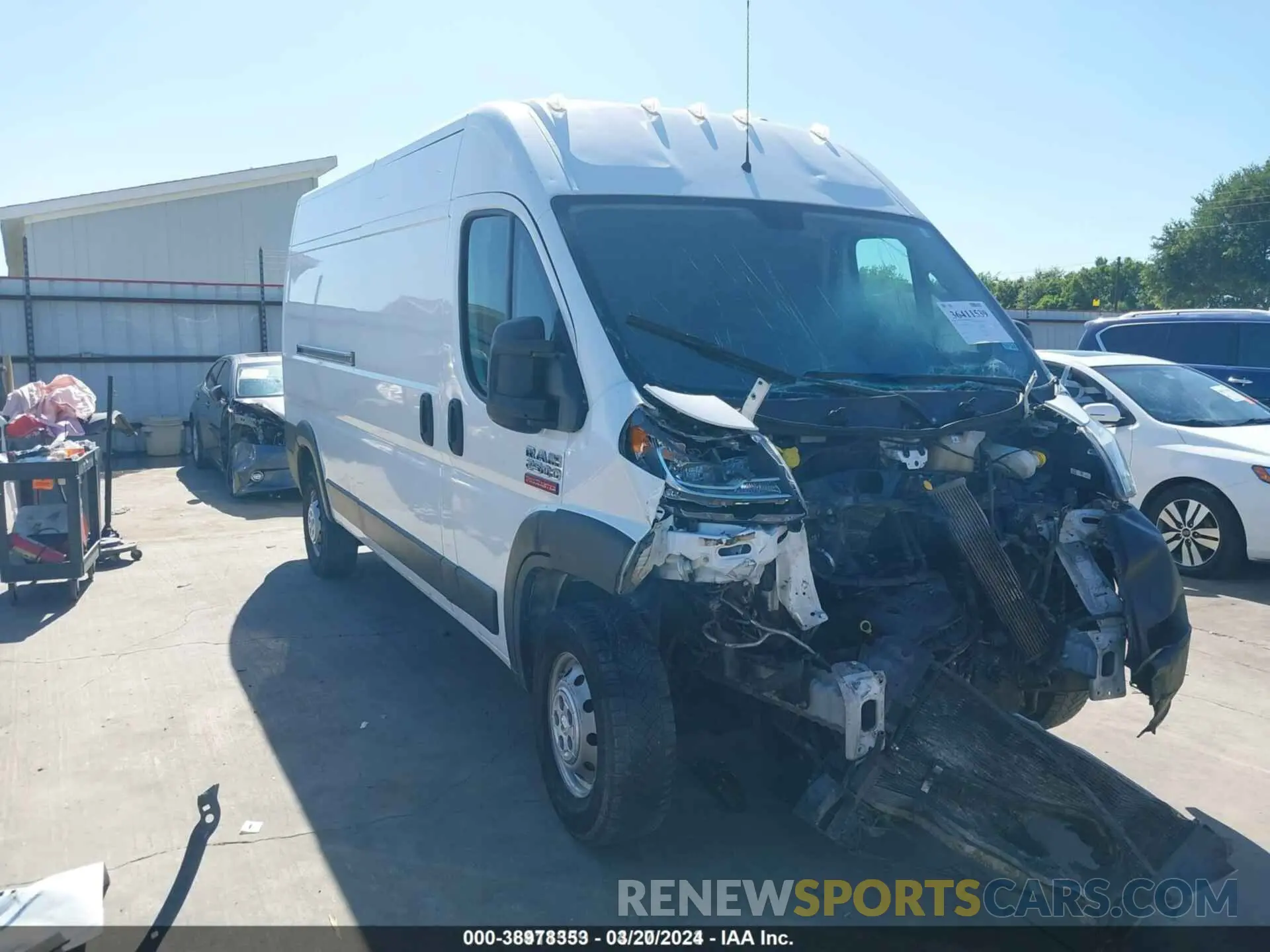 1 Photograph of a damaged car 3C6TRVDG2KE506177 RAM PROMASTER 2500 2019