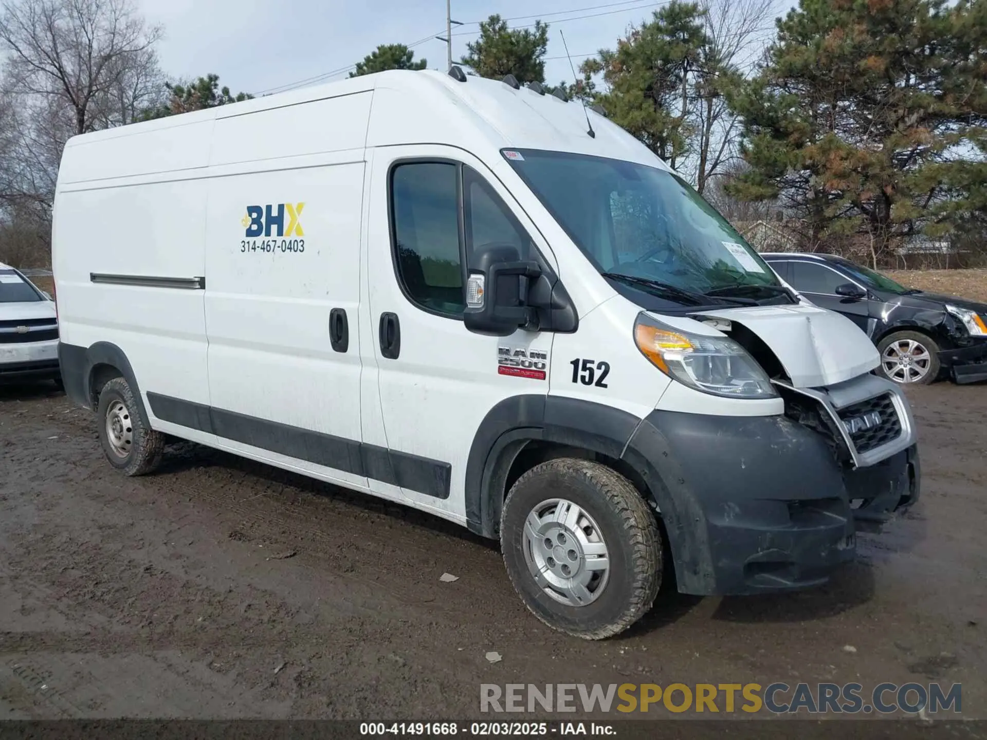 1 Photograph of a damaged car 3C6TRVDG4KE545692 RAM PROMASTER 2500 2019