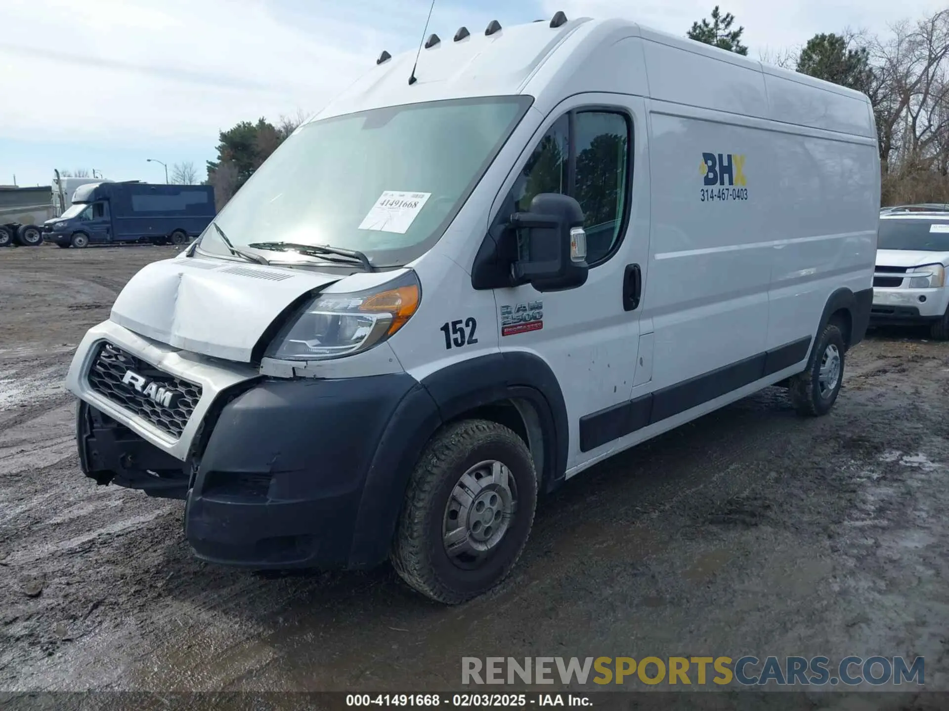 2 Photograph of a damaged car 3C6TRVDG4KE545692 RAM PROMASTER 2500 2019