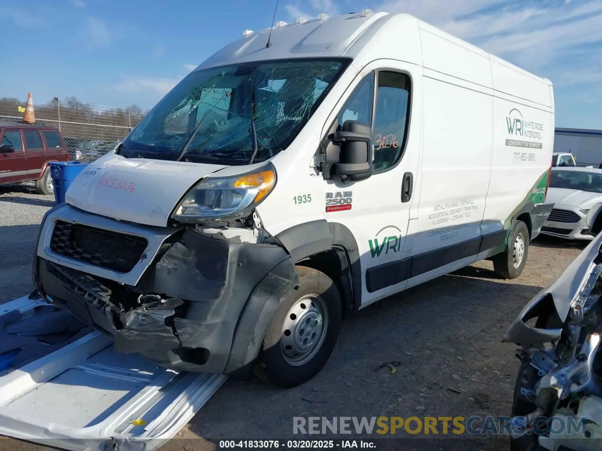 2 Фотография поврежденного автомобиля 3C6TRVDG5KE559746 RAM PROMASTER 2500 2019