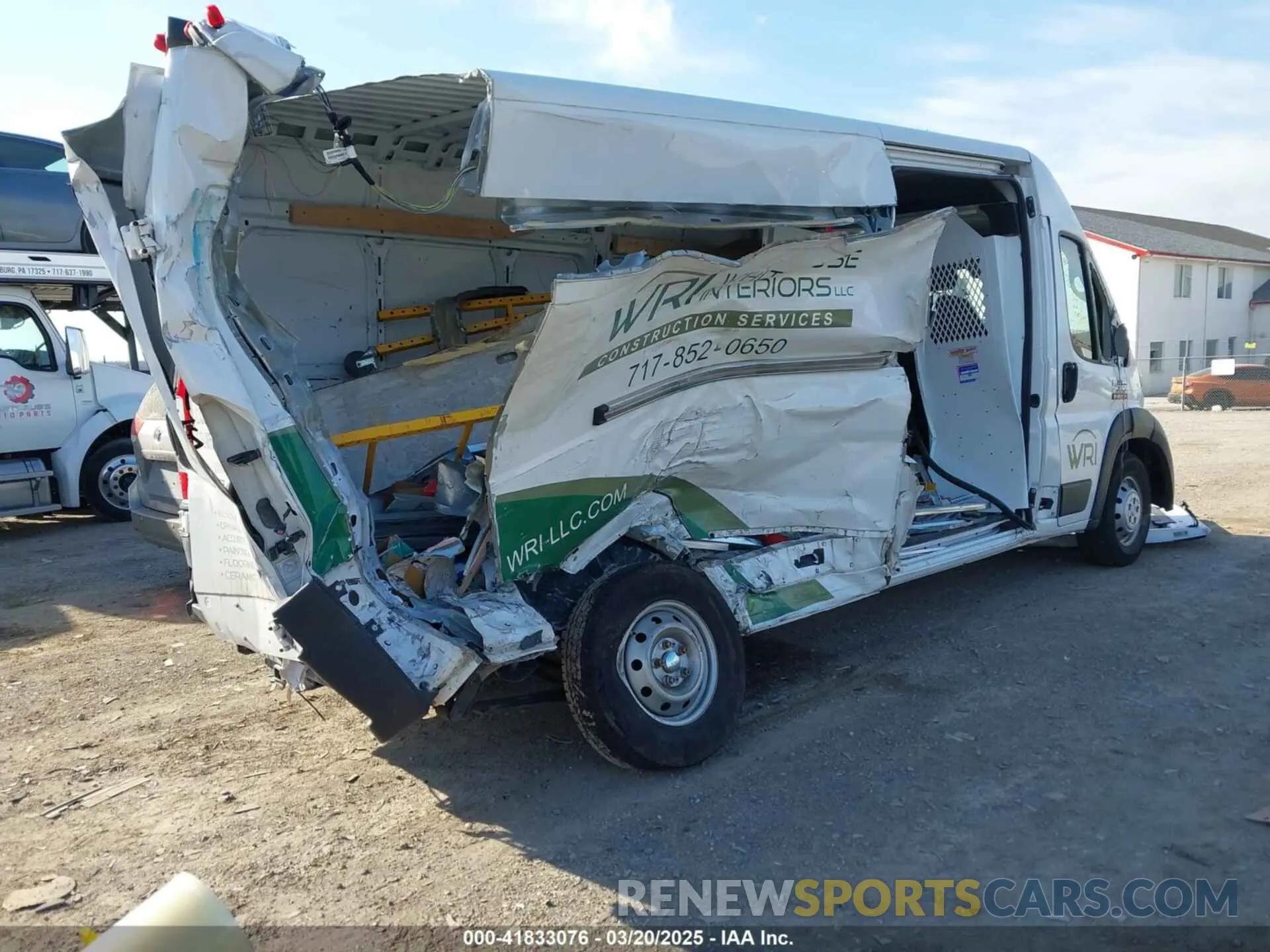 4 Фотография поврежденного автомобиля 3C6TRVDG5KE559746 RAM PROMASTER 2500 2019