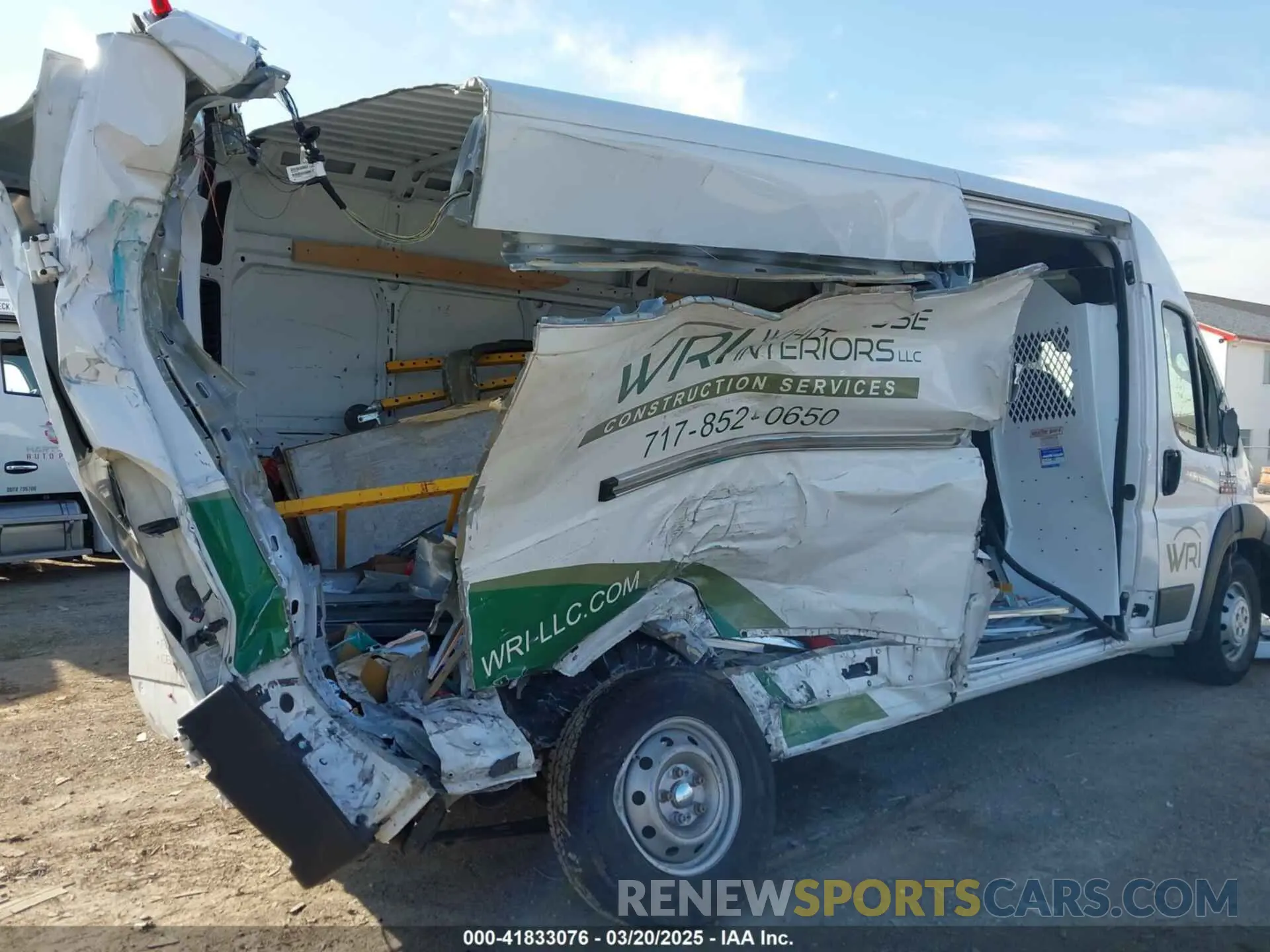 6 Фотография поврежденного автомобиля 3C6TRVDG5KE559746 RAM PROMASTER 2500 2019