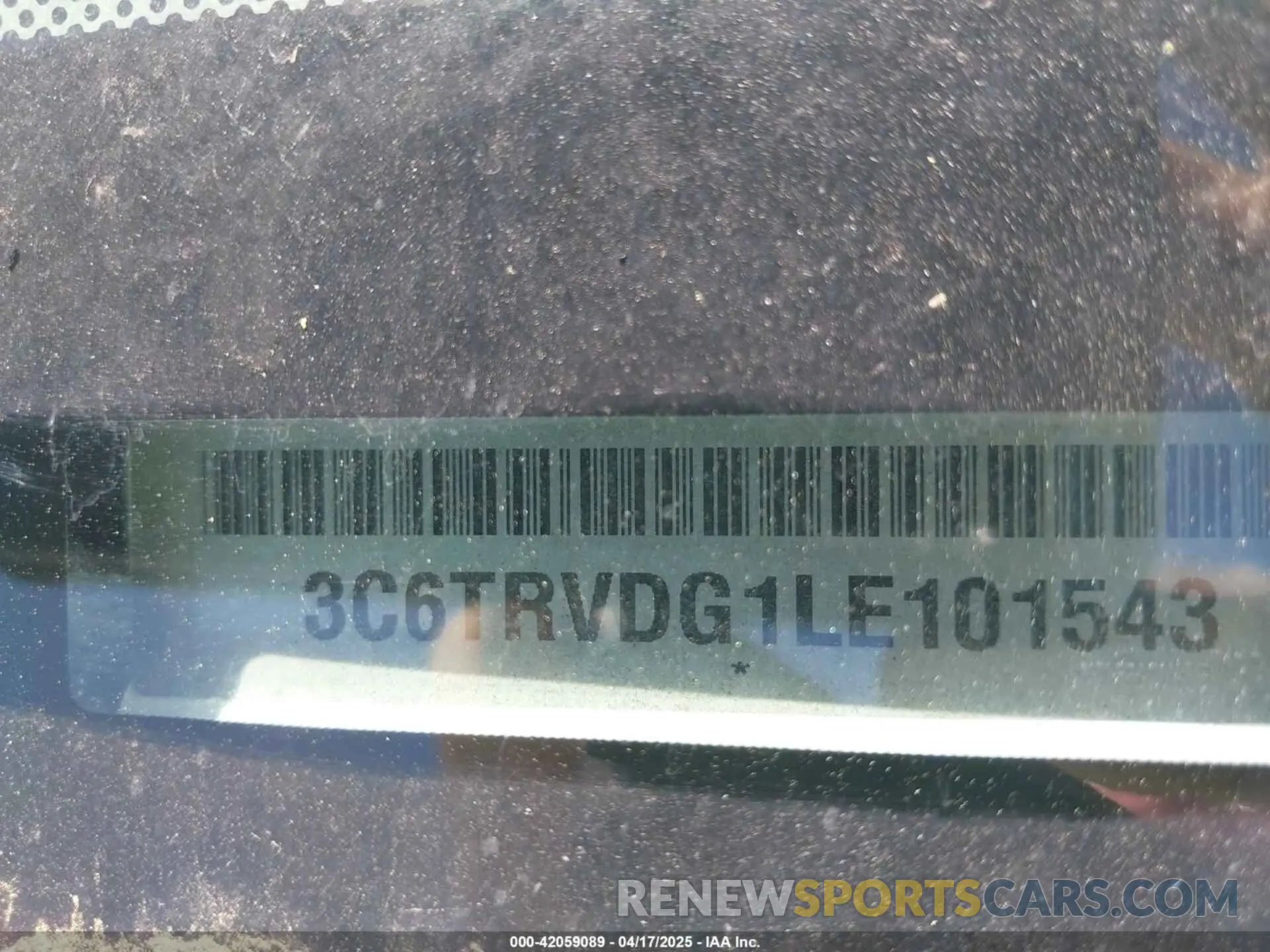 9 Фотография поврежденного автомобиля 3C6TRVDG1LE101543 RAM PROMASTER 2500 2020