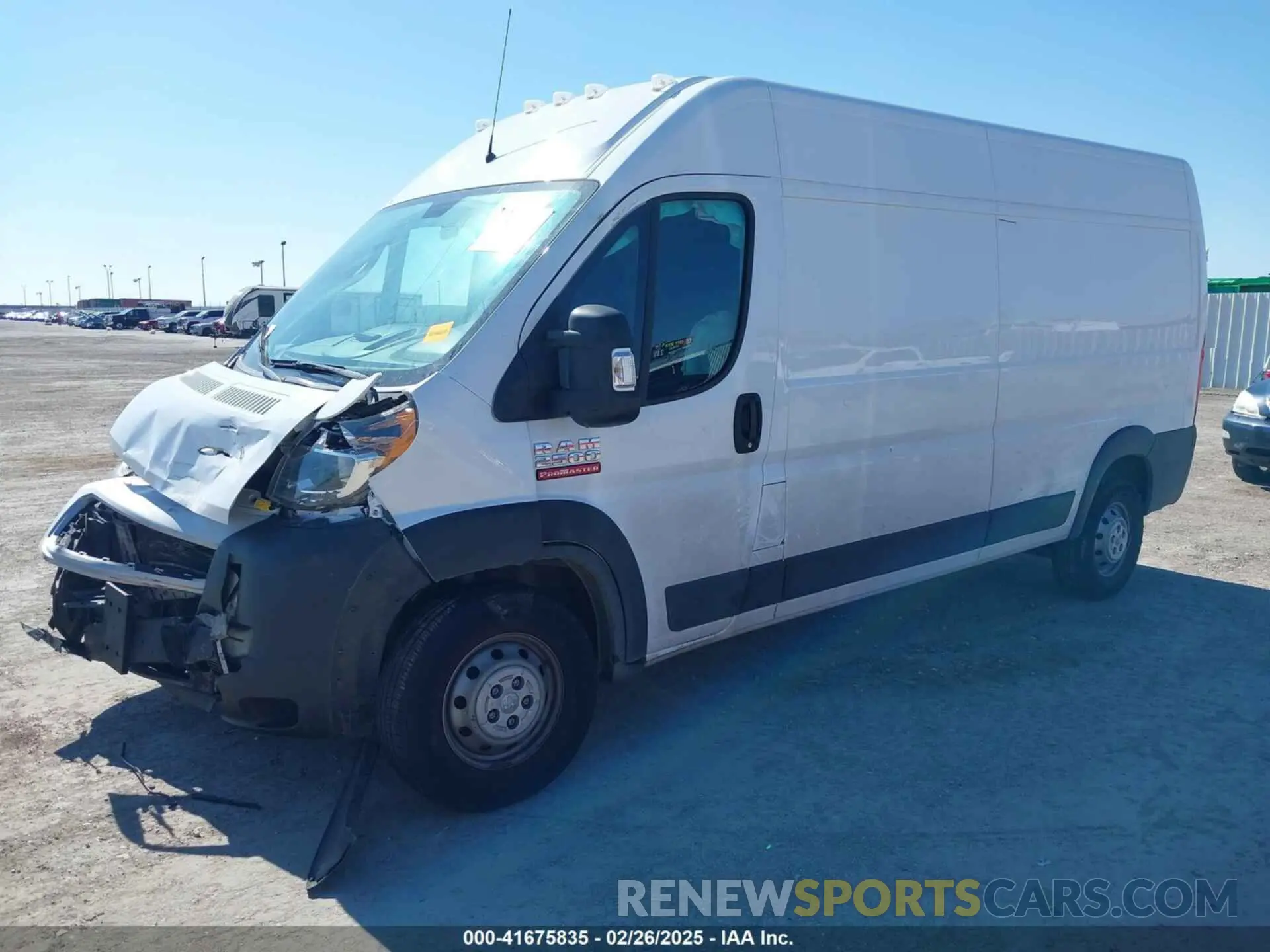 2 Фотография поврежденного автомобиля 3C6ERVDG9ME508729 RAM PROMASTER 2500 2021