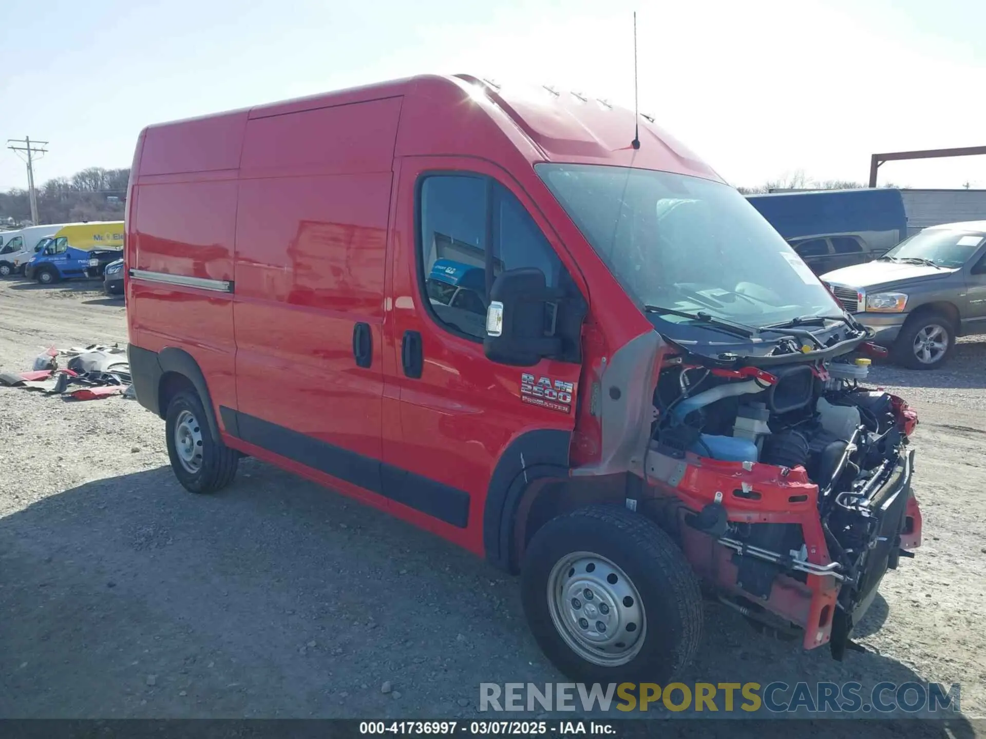 1 Photograph of a damaged car 3C6LRVCG2ME513117 RAM PROMASTER 2500 2021