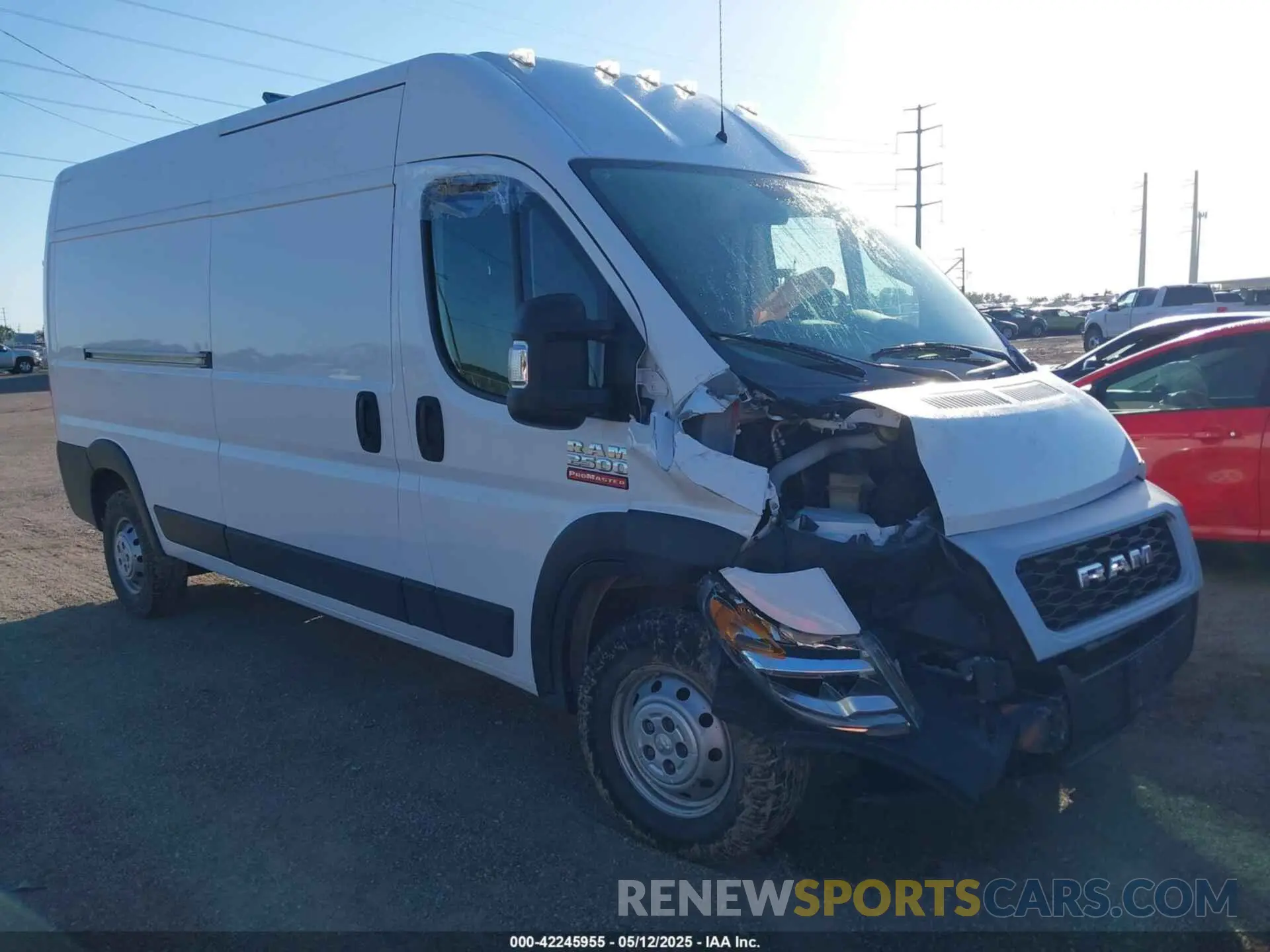1 Фотография поврежденного автомобиля 3C6LRVDG3ME524187 RAM PROMASTER 2500 2021