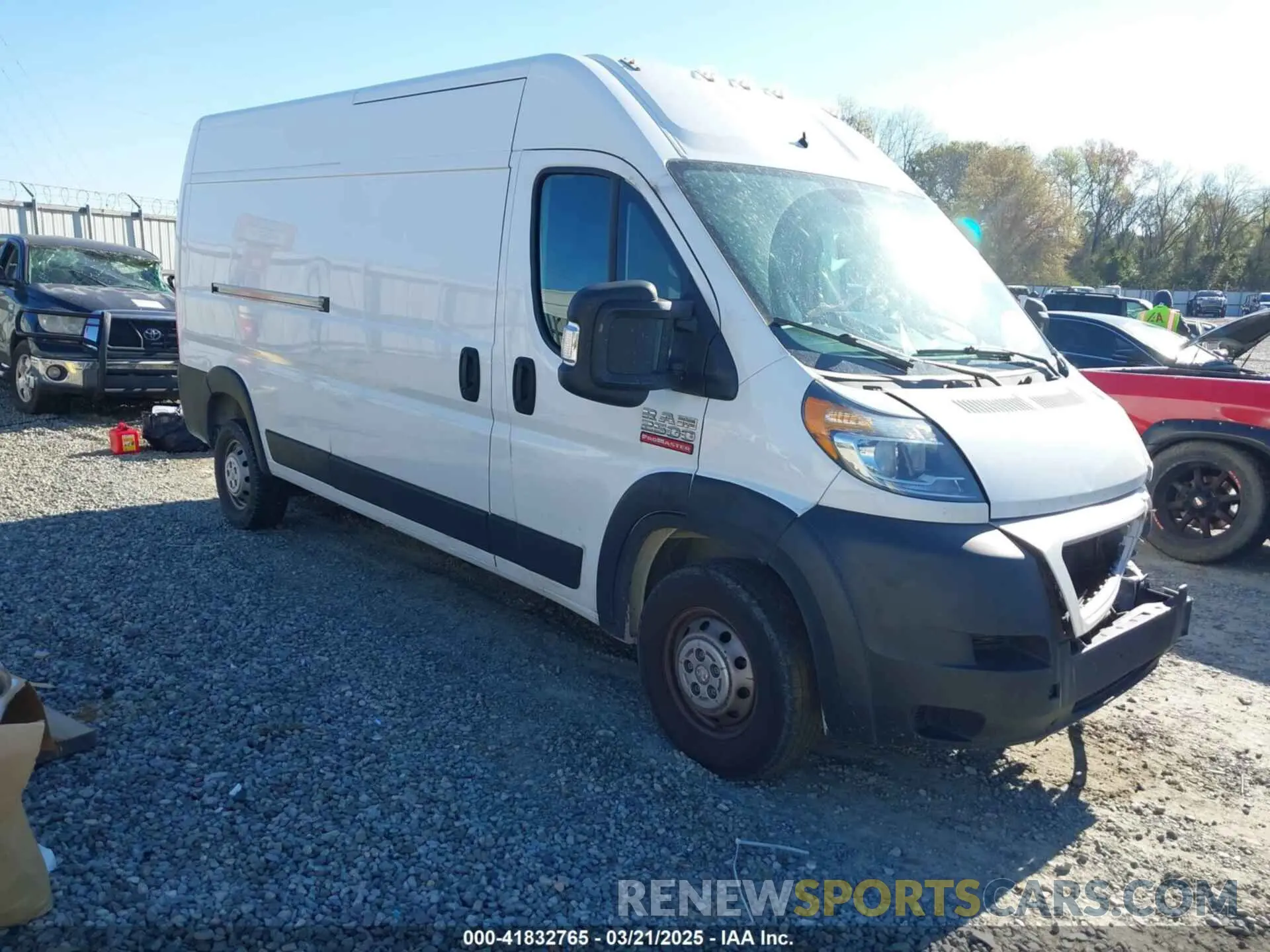 1 Photograph of a damaged car 3C6LRVDG6ME520408 RAM PROMASTER 2500 2021