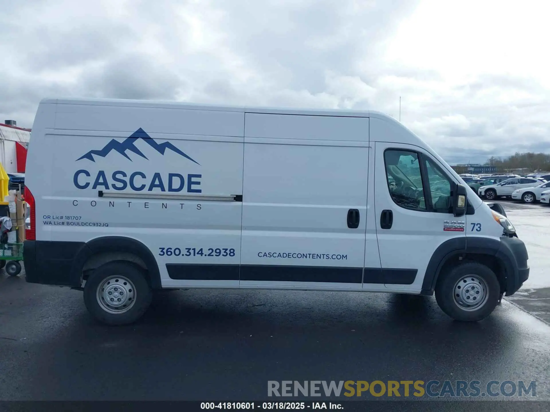 13 Фотография поврежденного автомобиля 3C6LRVDG8ME513895 RAM PROMASTER 2500 2021