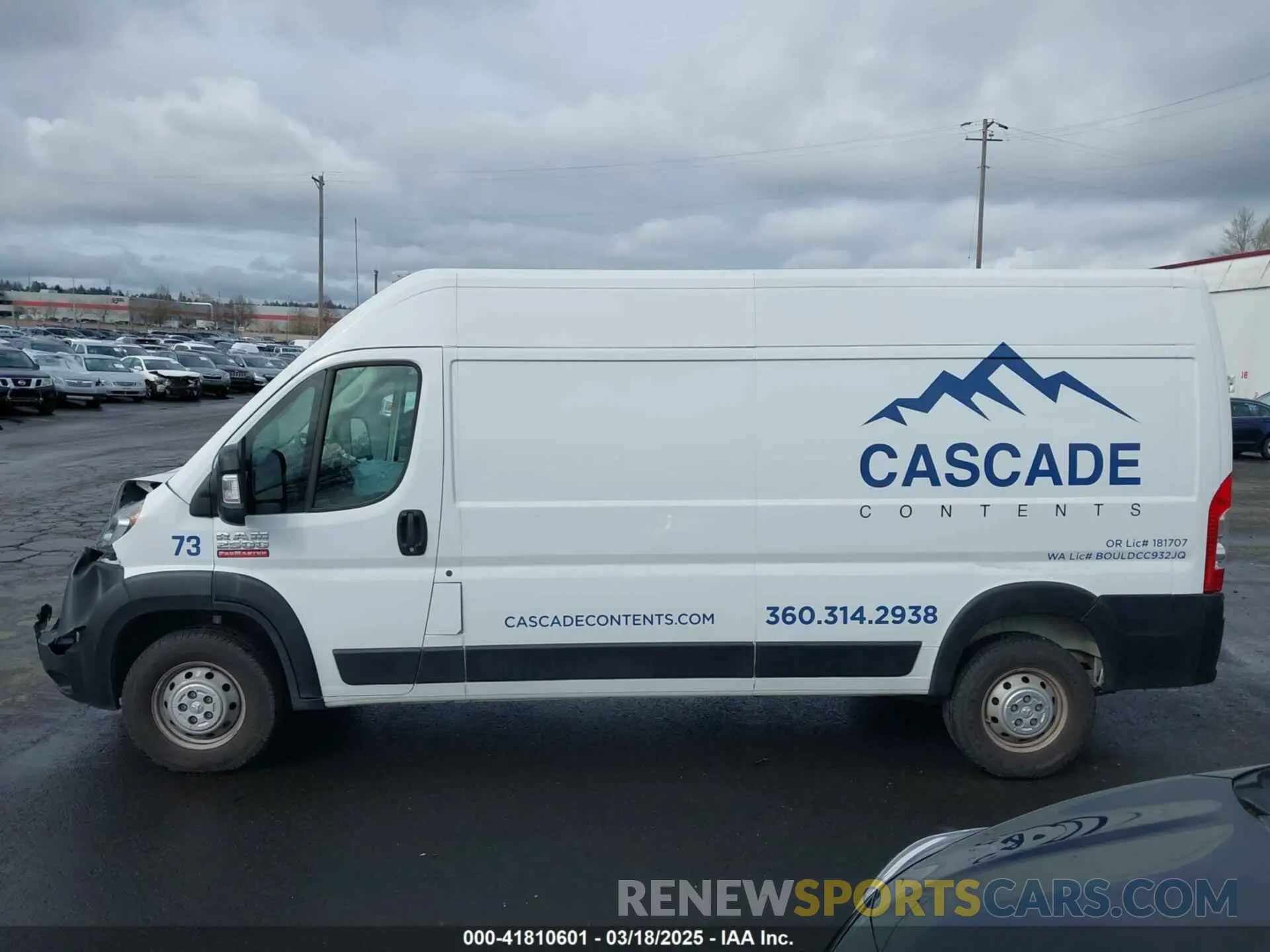 14 Фотография поврежденного автомобиля 3C6LRVDG8ME513895 RAM PROMASTER 2500 2021