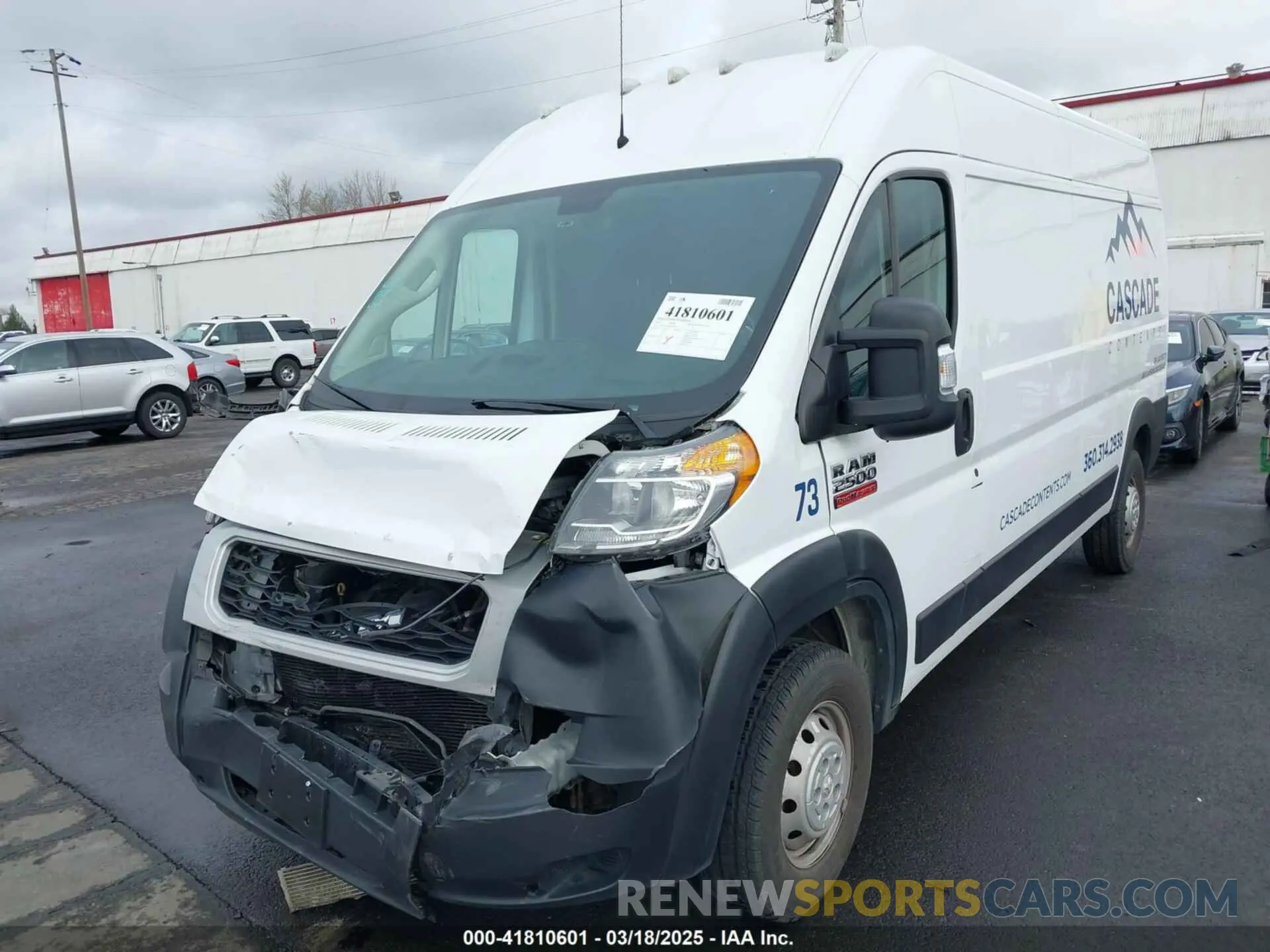 6 Фотография поврежденного автомобиля 3C6LRVDG8ME513895 RAM PROMASTER 2500 2021