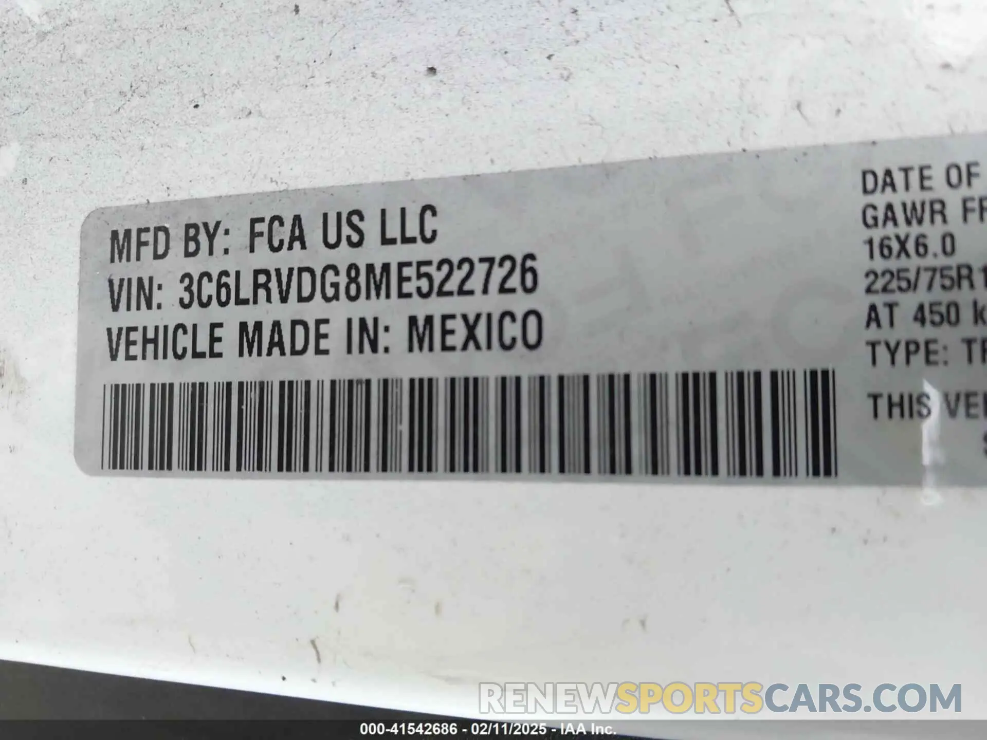 9 Photograph of a damaged car 3C6LRVDG8ME522726 RAM PROMASTER 2500 2021