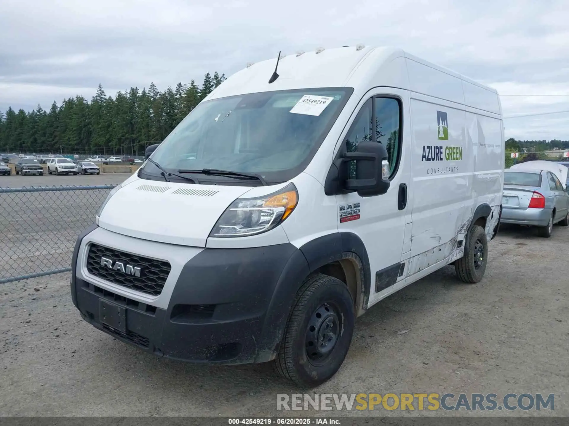 2 Photograph of a damaged car 3C6LRVCG5NE120147 RAM PROMASTER 2500 2022
