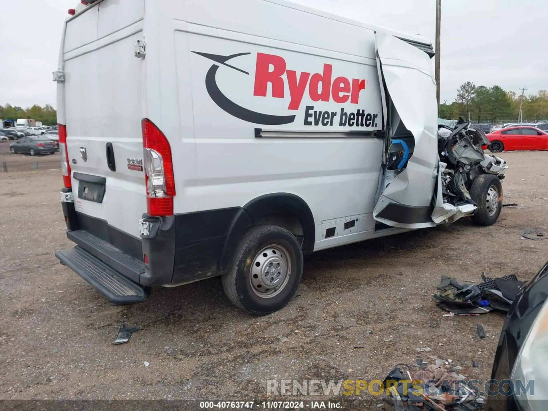4 Фотография поврежденного автомобиля 3C6LRVDG3NE110280 RAM PROMASTER 2500 2022